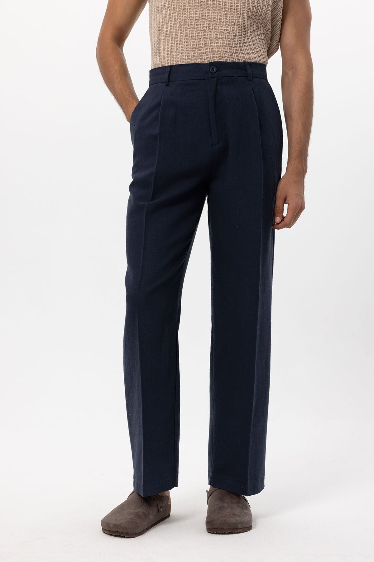 Antioch Keten Karışımlı Baggy Erkek Pantolon