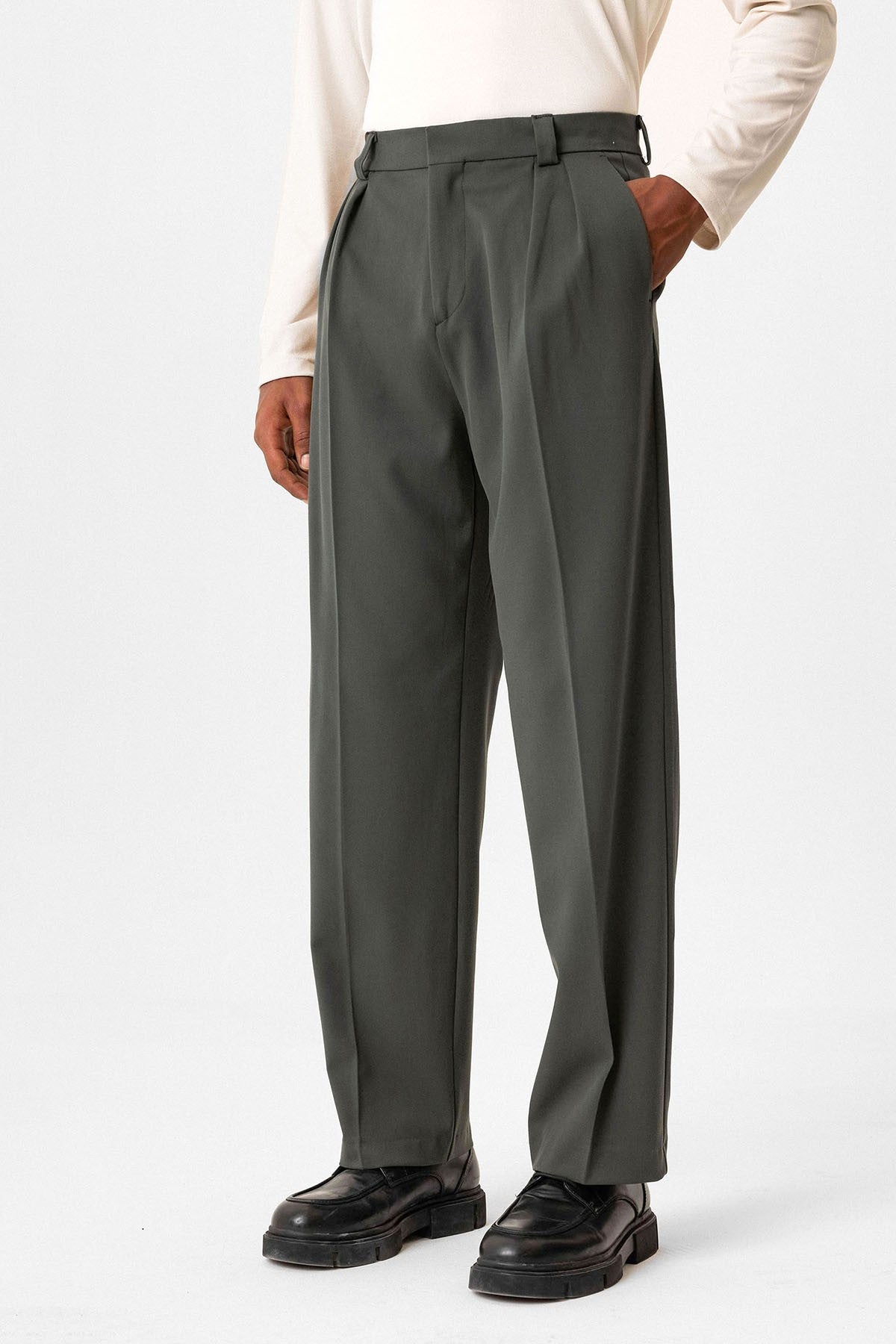 Antioch Yüksek Bel Pileli Relaxed Fit Baggy Erkek Pantolon