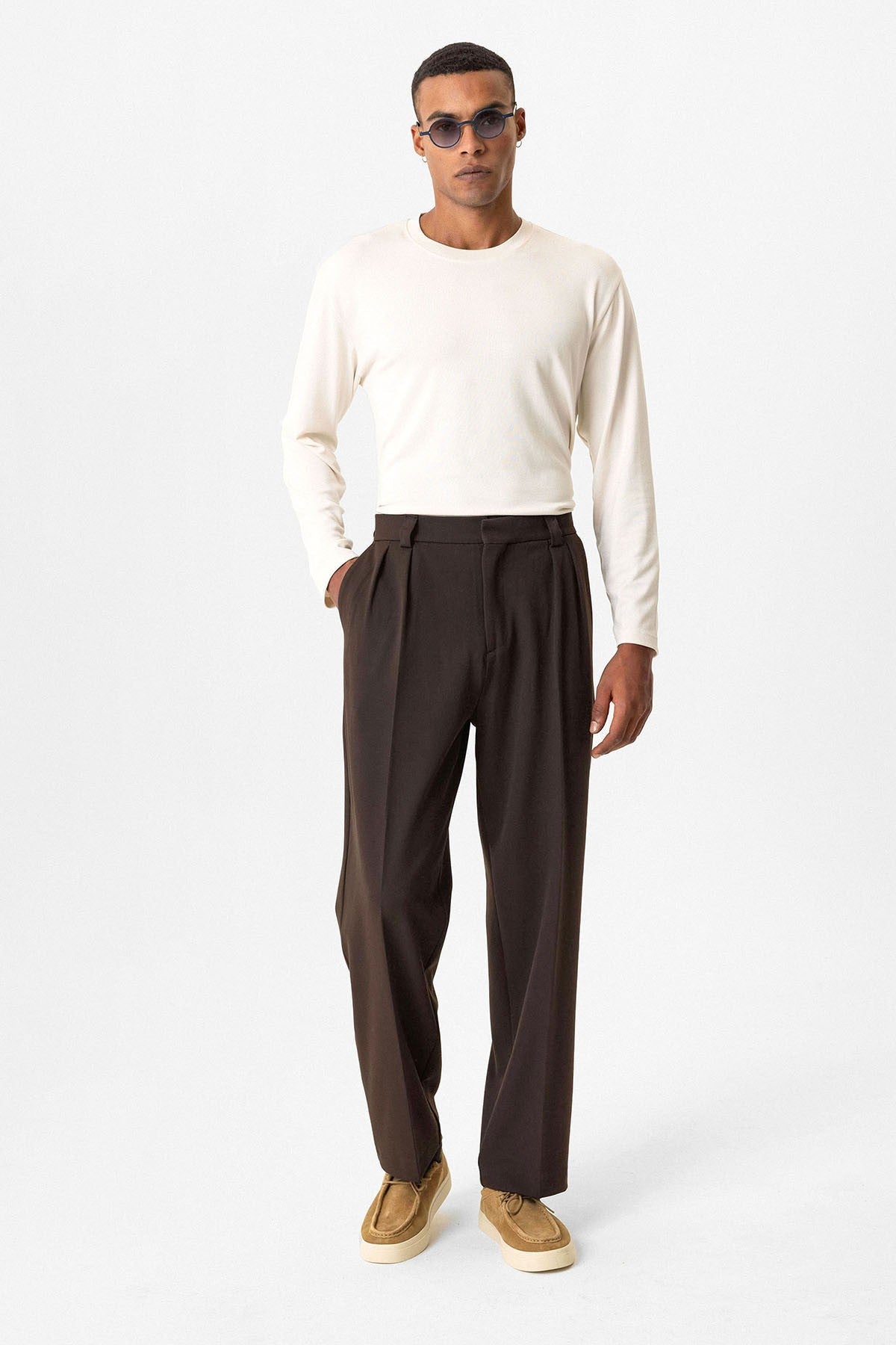 Antioch Yüksek Bel Pileli Relaxed Fit Baggy Erkek Pantolon