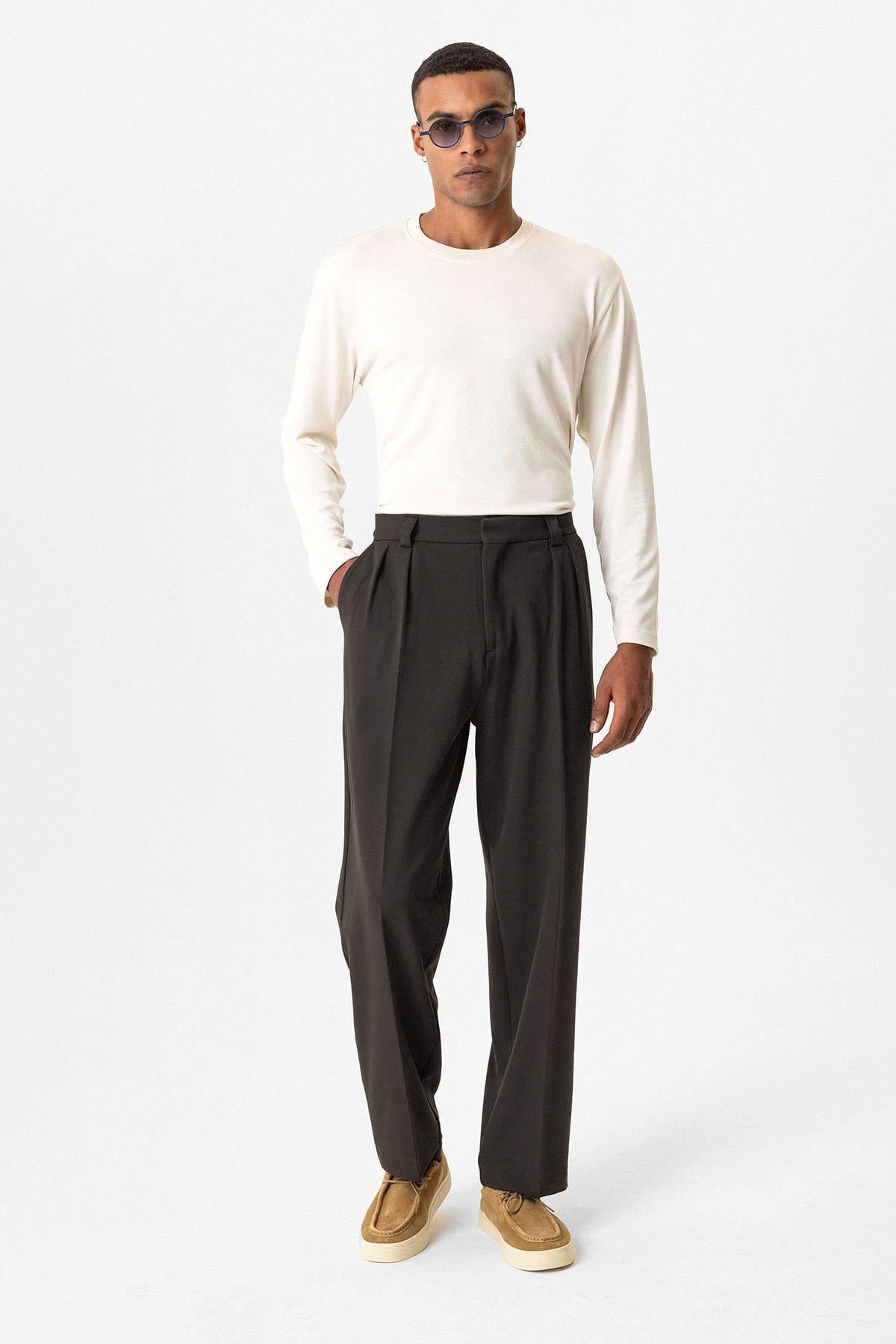 Antioch Yüksek Bel Pileli Relaxed Fit Baggy Erkek Pantolon