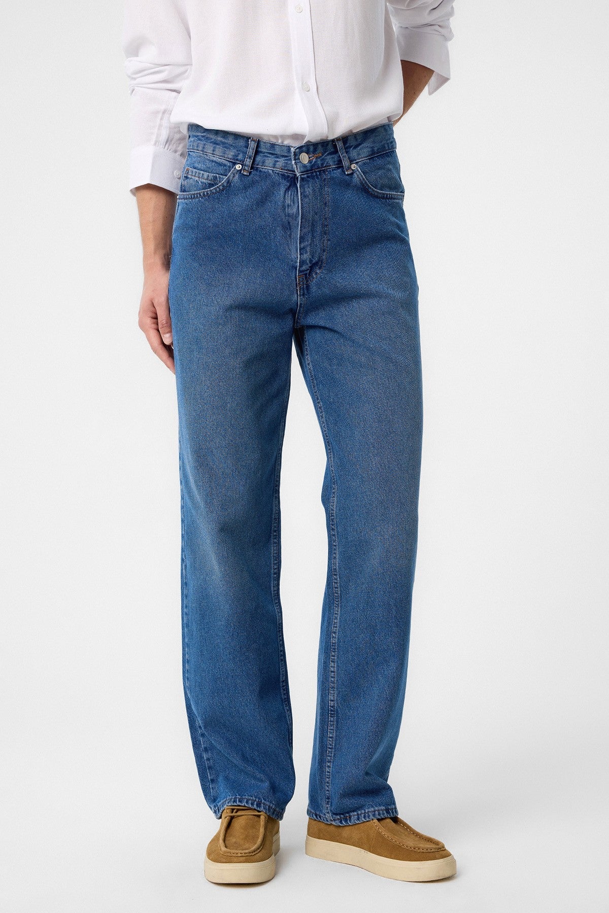 Antioch Yüksek Bel Relaxed Fit Erkek Kot Pantolon