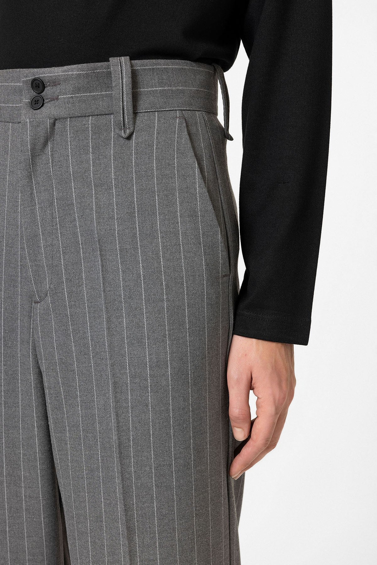 Antioch Yüksek Bel Çizgili Relaxed Fit Erkek Pantolon