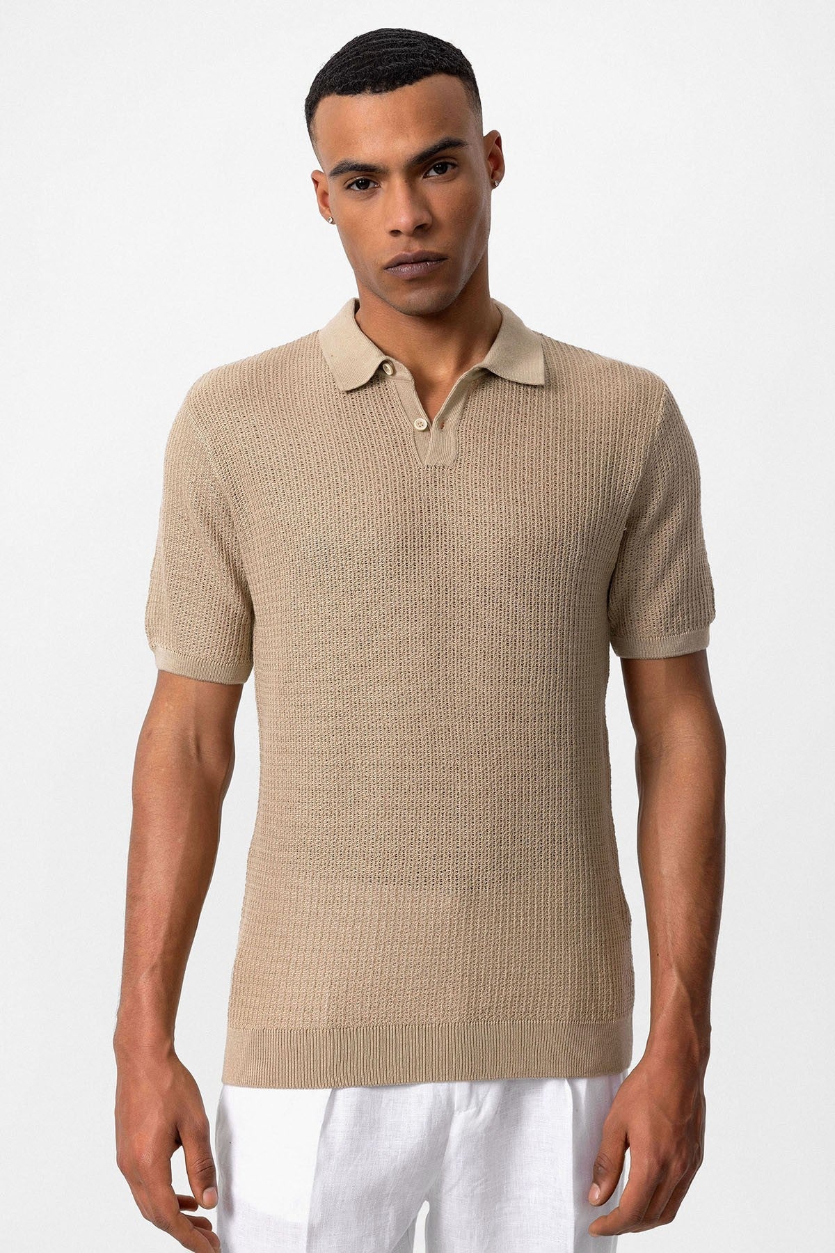 Antioch Polo Yaka Örme Erkek Triko T-Shirt