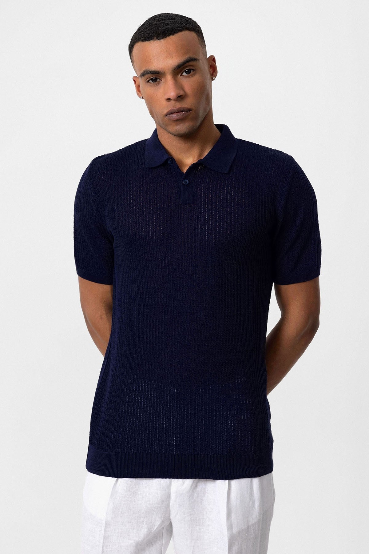Antioch Polo Yaka Örme Erkek Triko T-Shirt