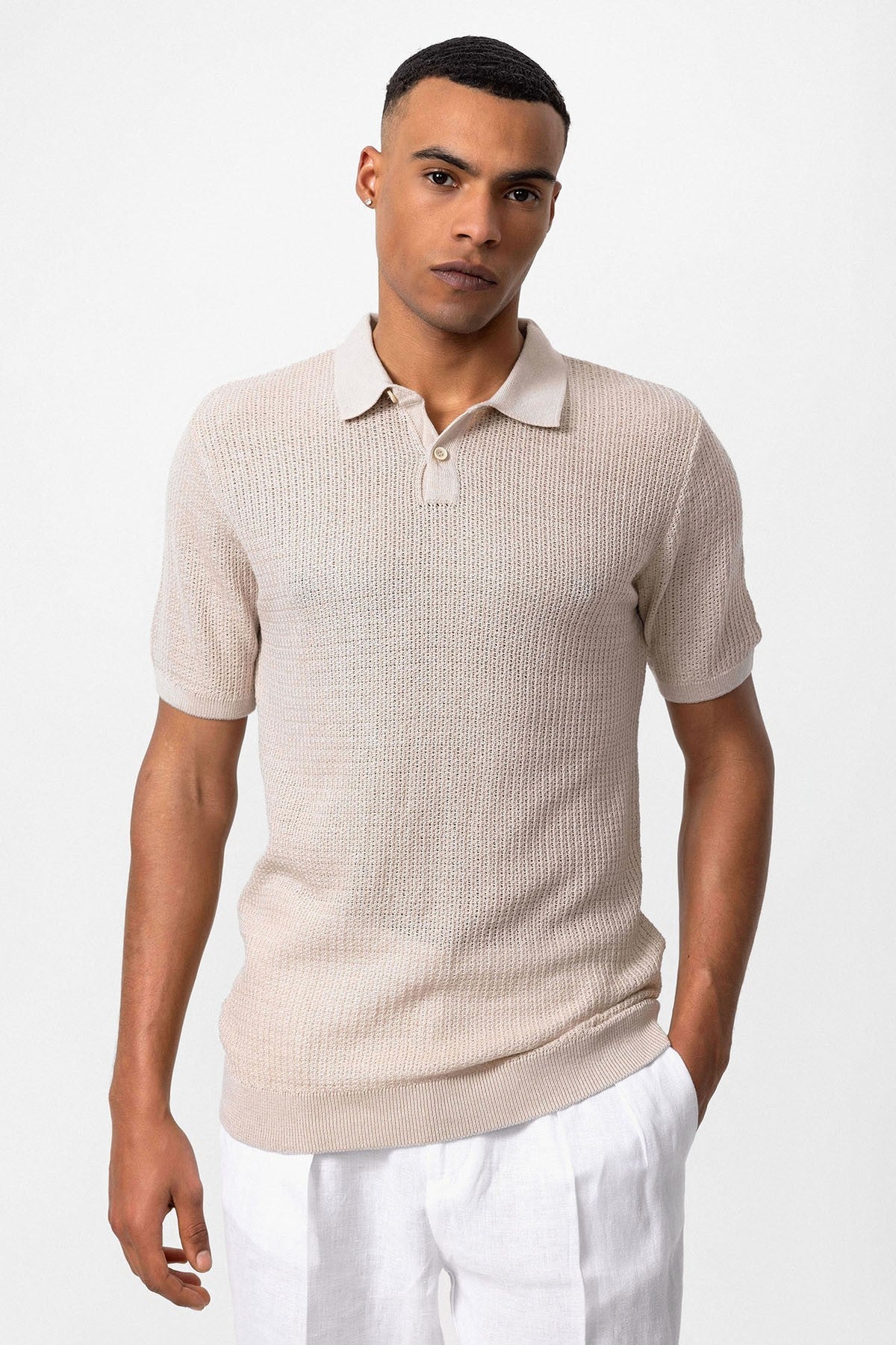 Antioch Polo Yaka Örme Erkek Triko T-Shirt