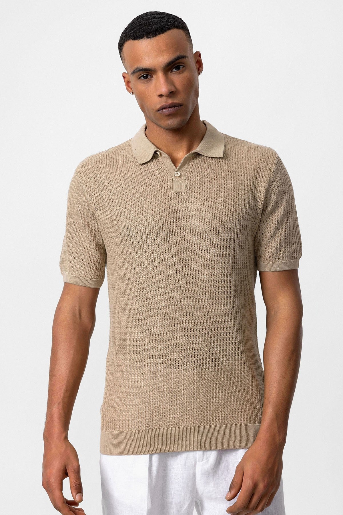 Antioch Polo Yaka Örme Erkek Triko T-Shirt