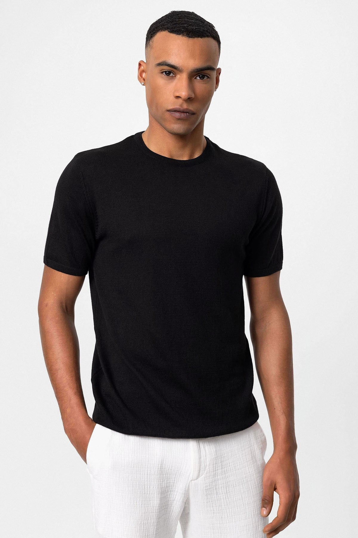Antioch Bisiklet Yaka Erkek Triko T-Shirt