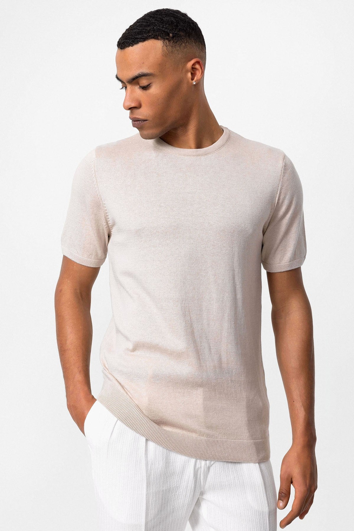 Antioch Bisiklet Yaka Erkek Triko T-Shirt