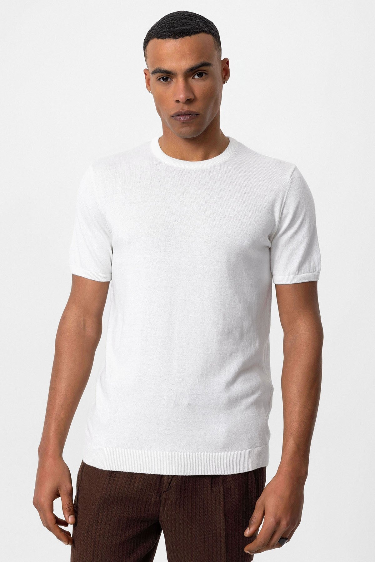 Antioch Bisiklet Yaka Erkek Triko T-Shirt