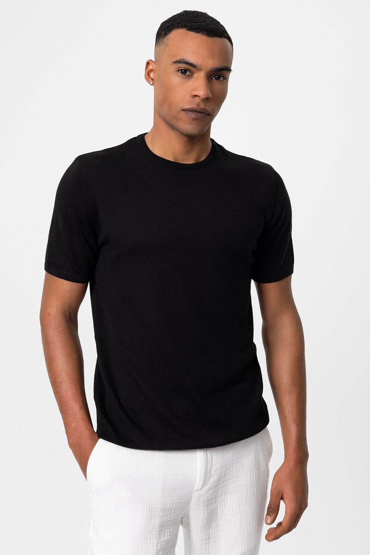 Antioch Bisiklet Yaka Erkek Triko T-Shirt