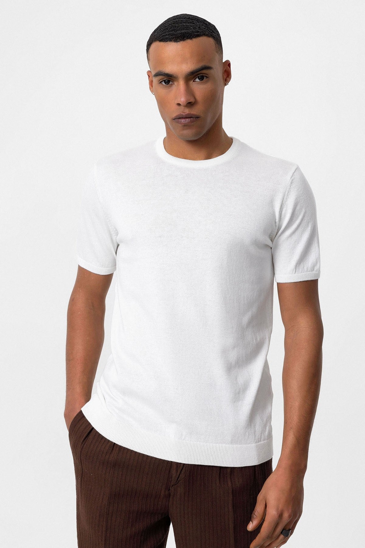 Antioch Bisiklet Yaka Erkek Triko T-Shirt