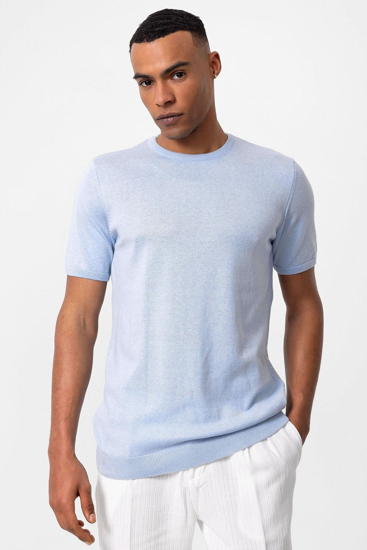 Antioch Bisiklet Yaka Erkek Triko T-Shirt