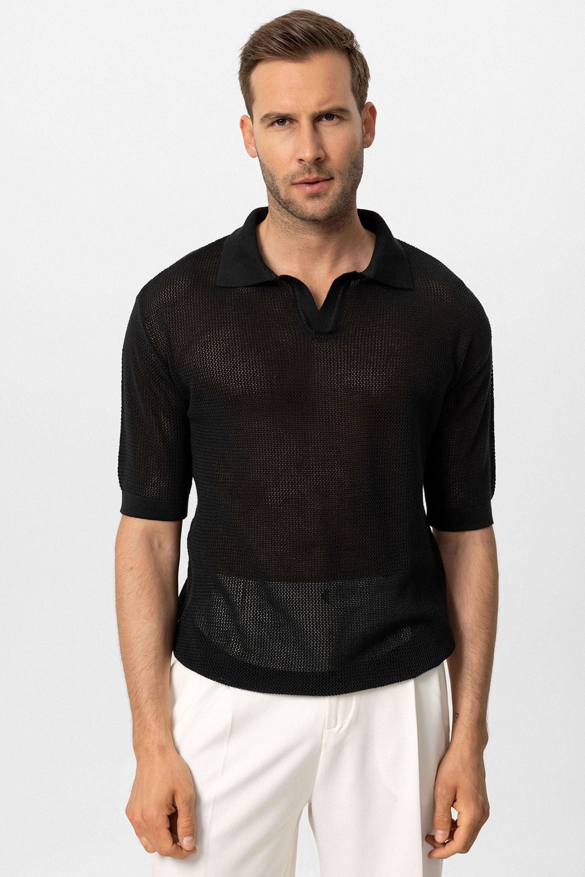 Polo Yaka Ajurlu Erkek T-Shirt