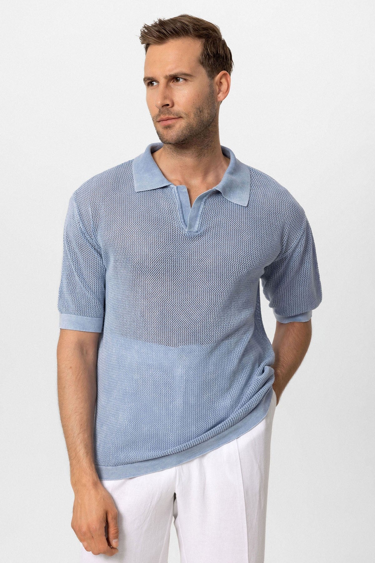 Polo Yaka Ajurlu Erkek T-Shirt