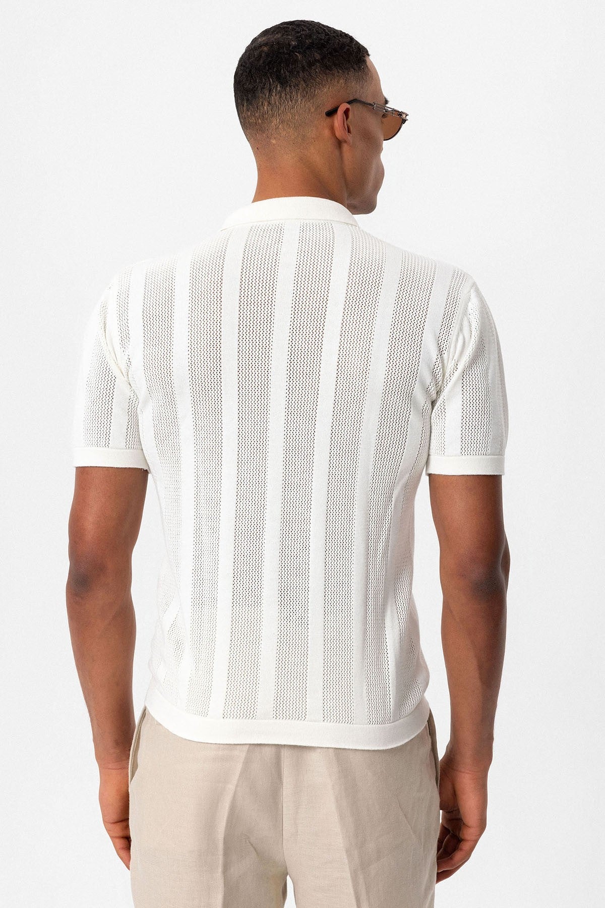 Antioch Polo Yaka Fermuarlı Örme Erkek T-Shirt