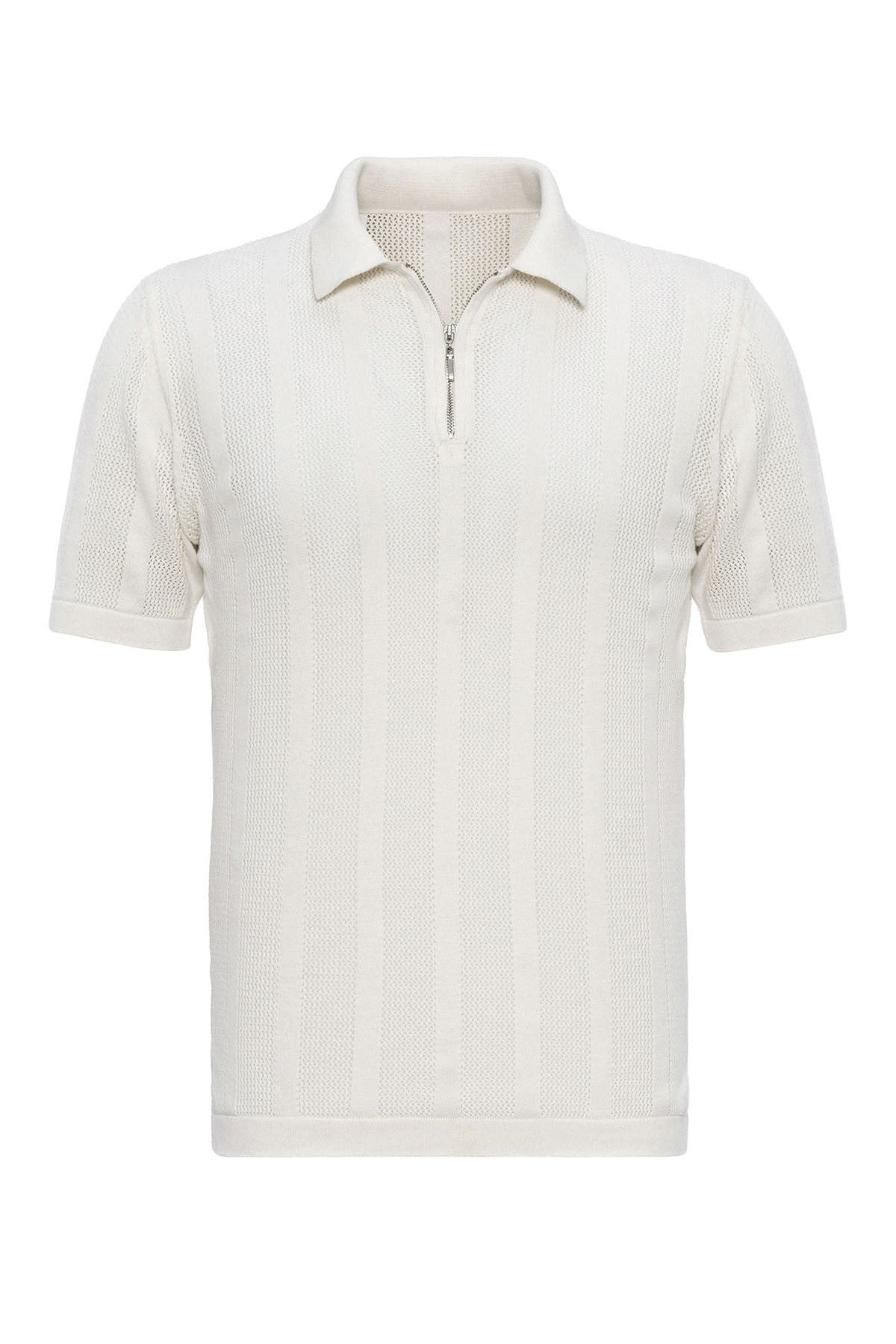 Antioch Polo Yaka Fermuarlı Örme Erkek T-Shirt