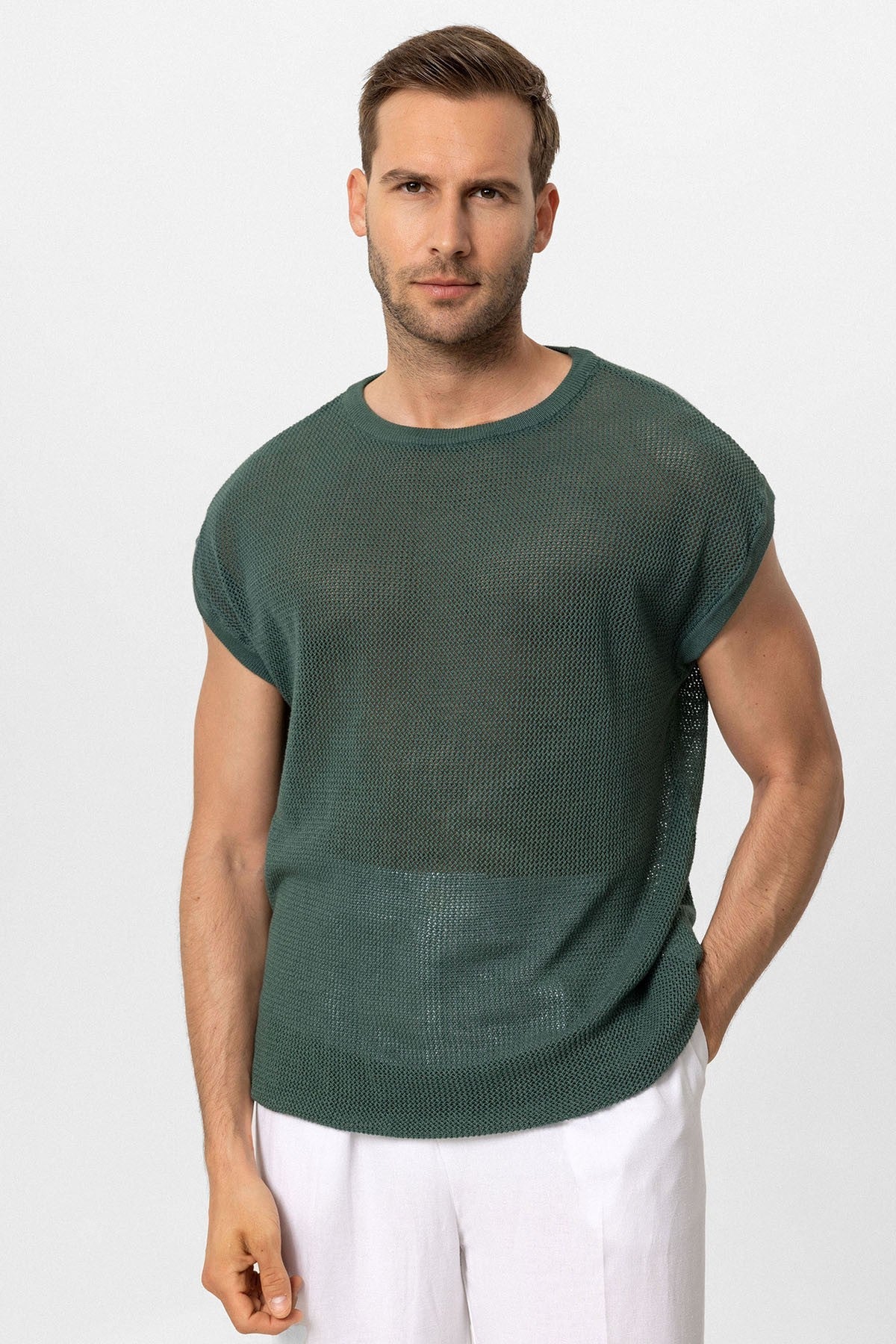 Antioch Kolsuz Ajurlu Erkek T-Shirt