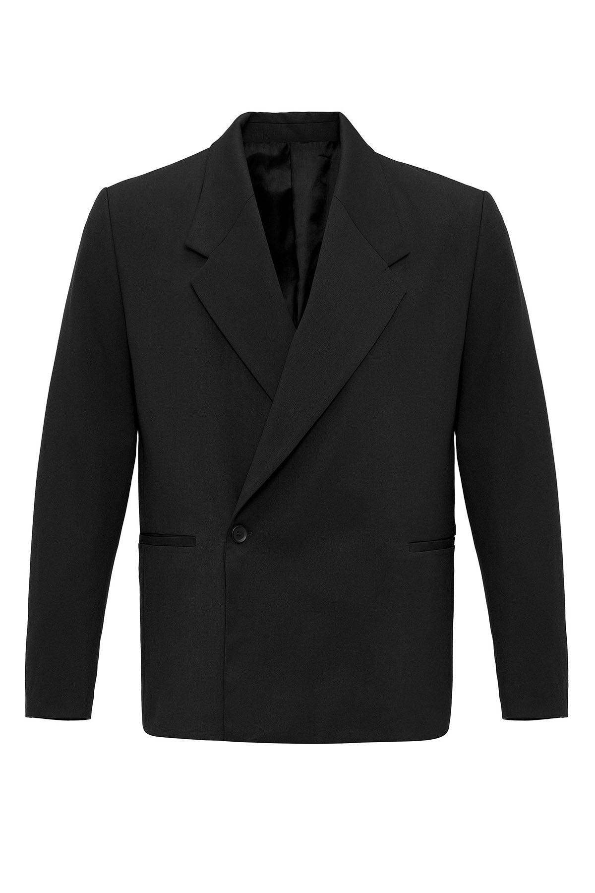 Kruvaze Kapama Fleto Cepli Erkek Blazer Ceket