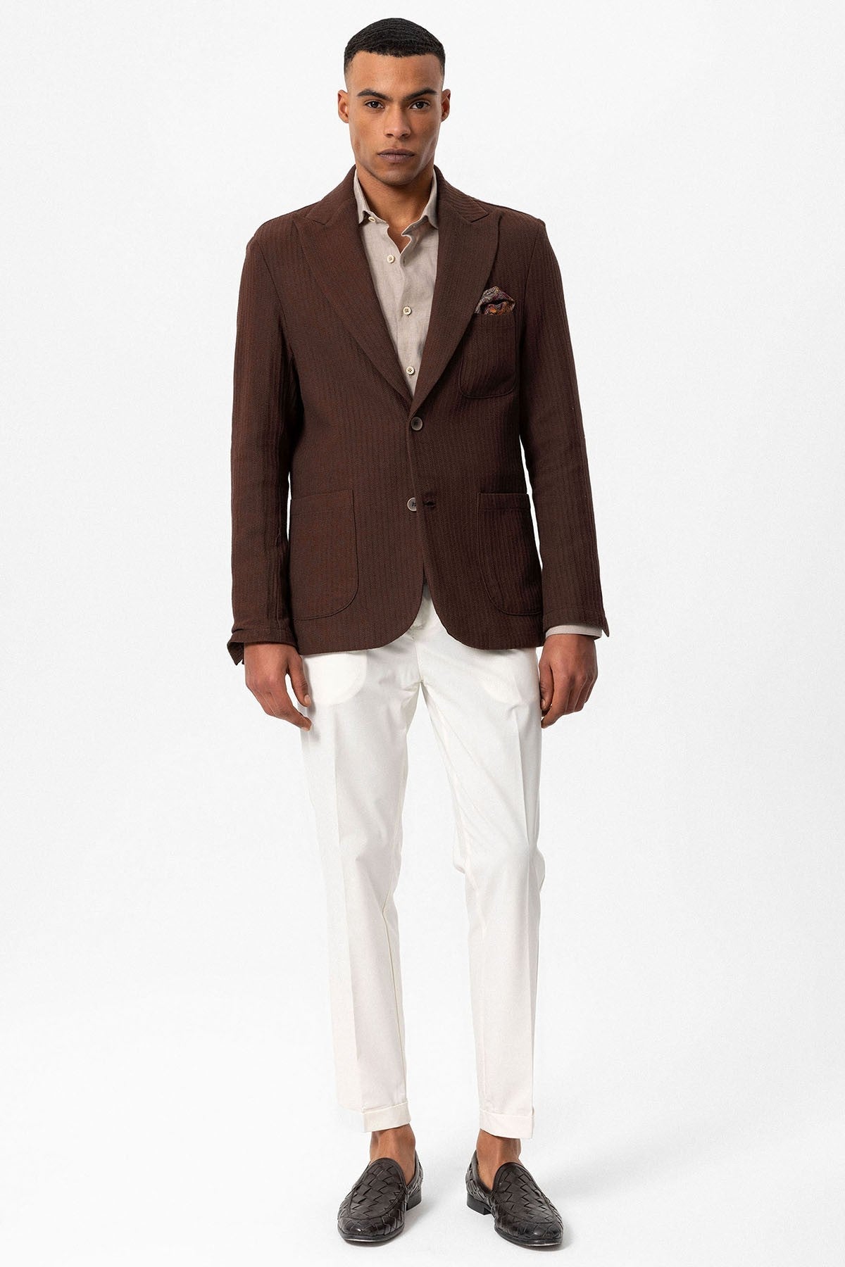 Antioch Torba Cepli Astarsız Erkek Blazer Ceket