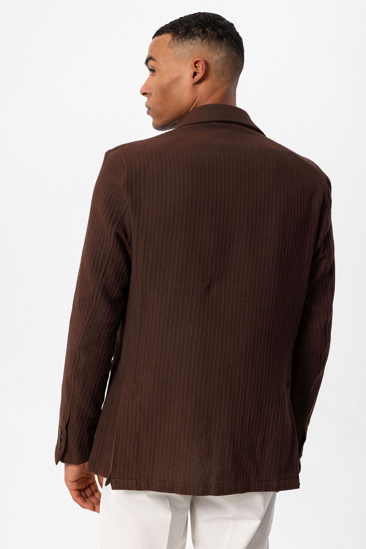Antioch Torba Cepli Astarsız Erkek Blazer Ceket