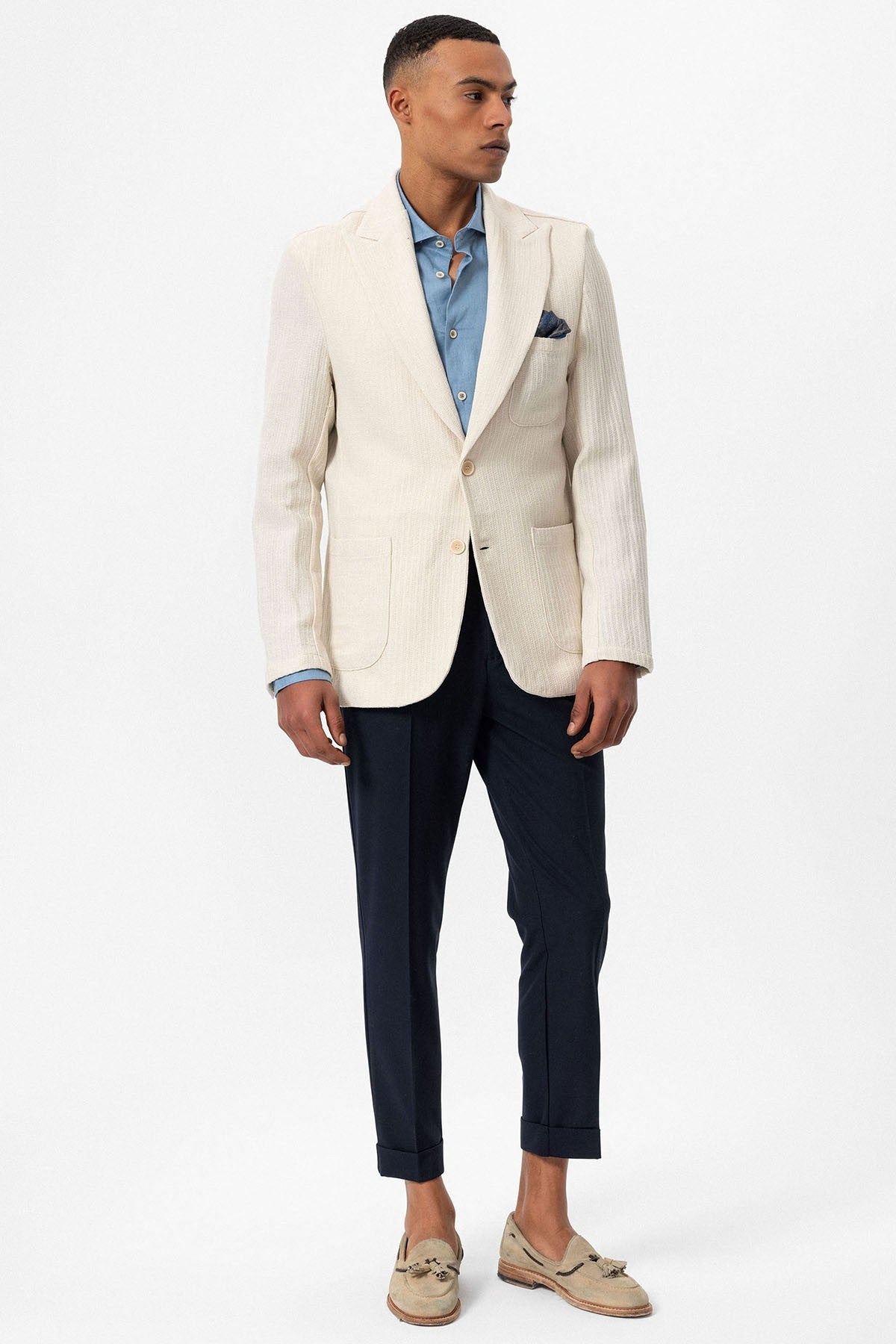 Antioch Torba Cepli Astarsız Erkek Blazer Ceket