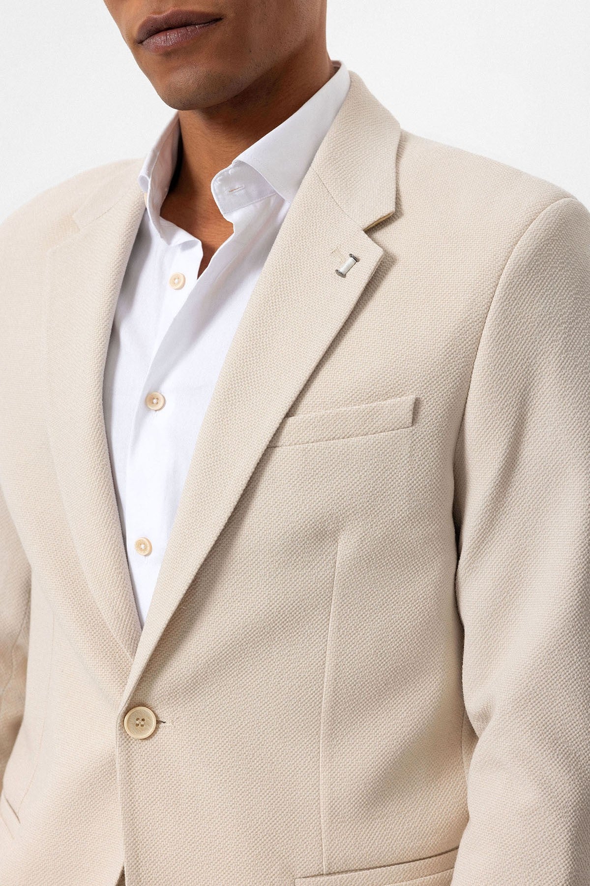 Antioch Astarsız Tek Düğme Erkek Blazer Ceket