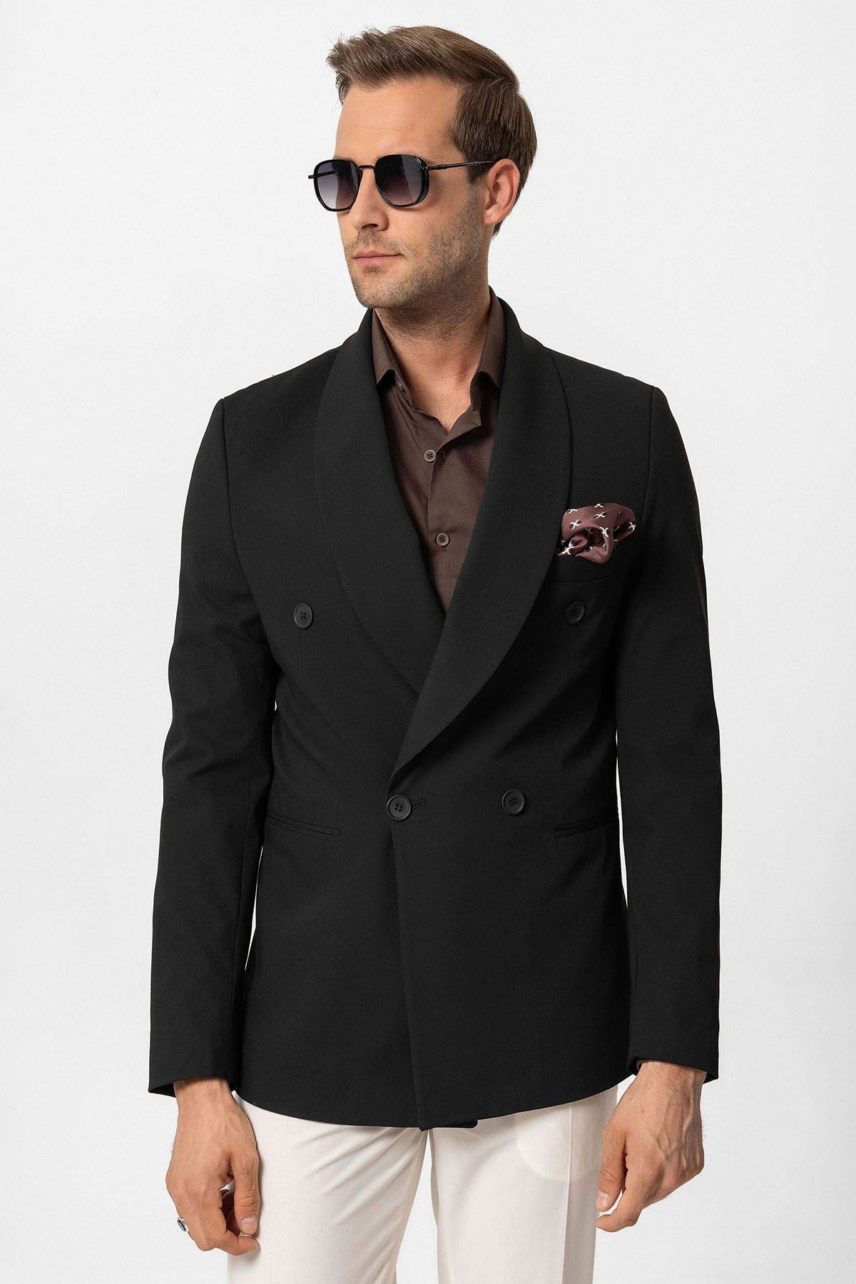 Antioch Kruvaze Kapama Regular Fit Erkek Blazer Ceket