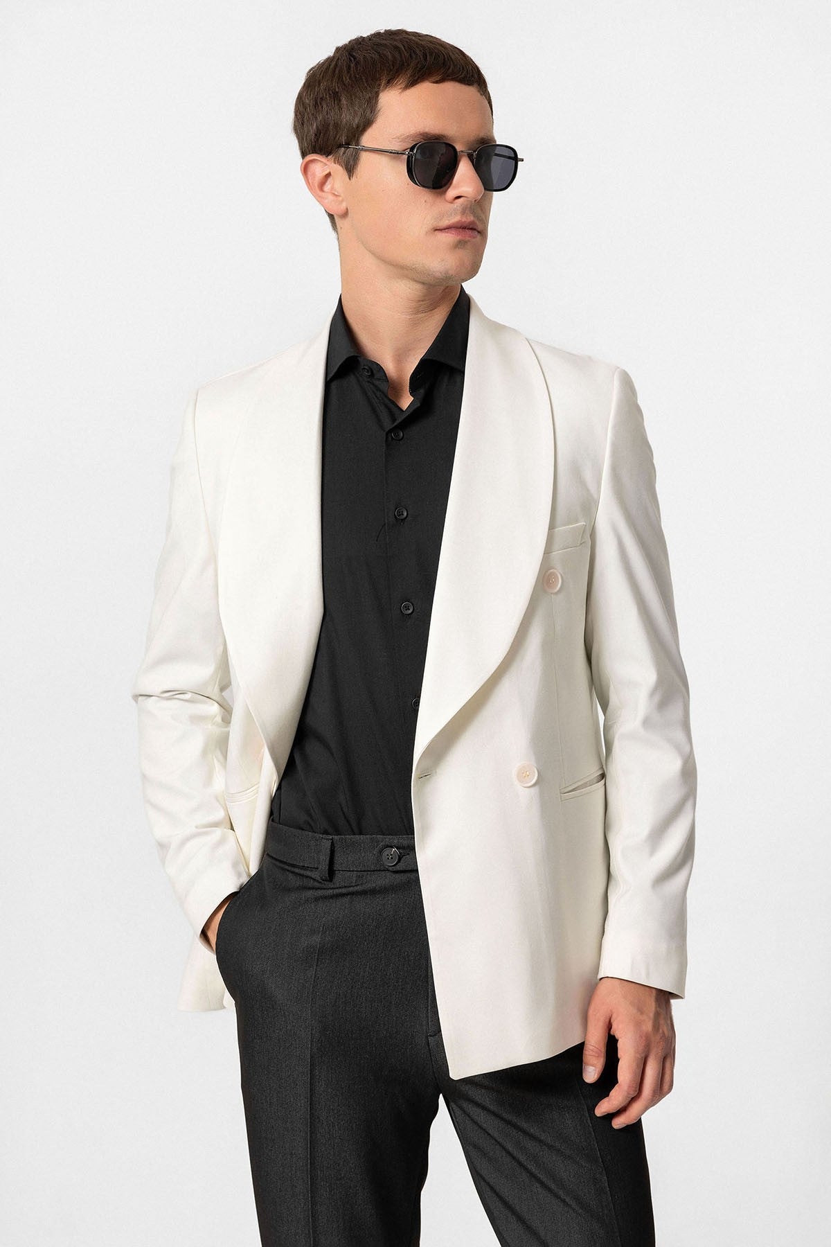 Antioch Kruvaze Kapama Regular Fit Erkek Blazer Ceket