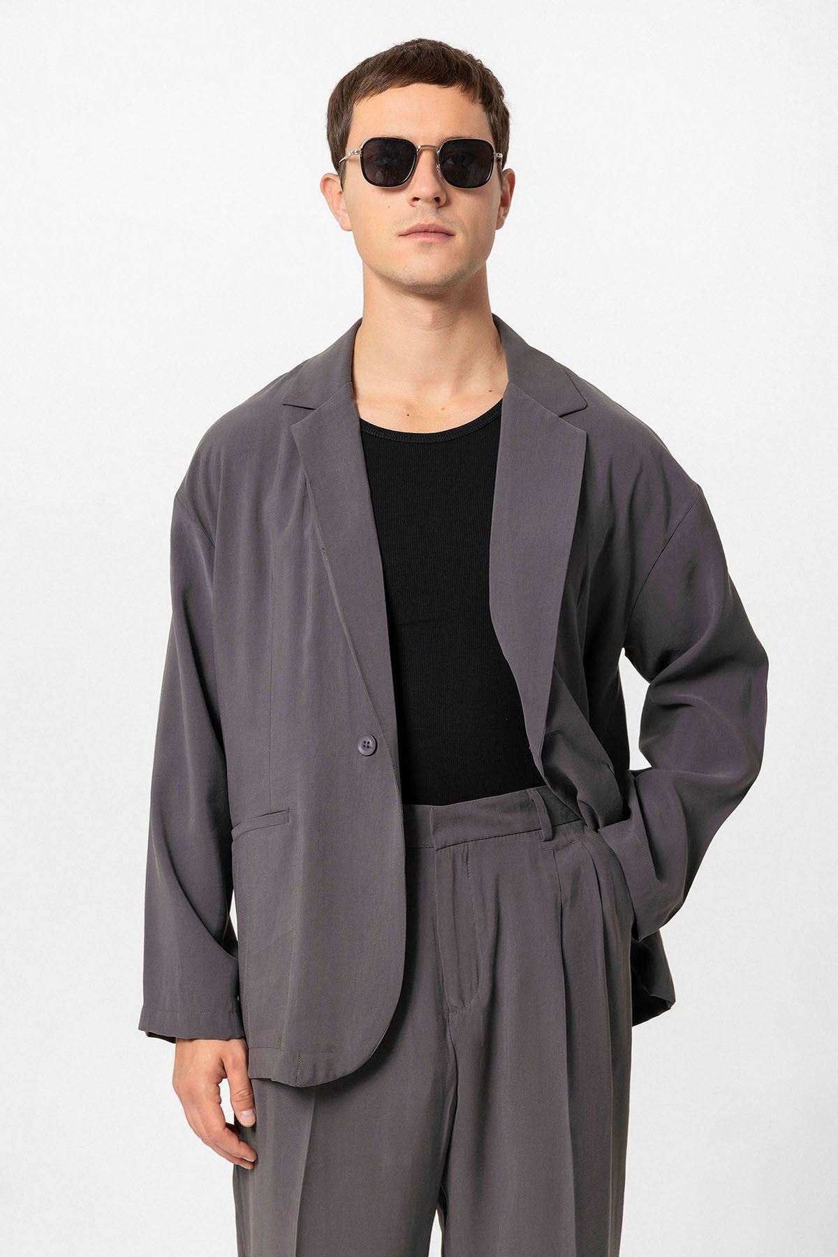 Antioch Oversize Astarsız Erkek Blazer Ceket