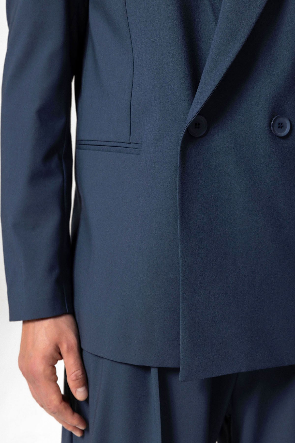 Antioch Tek Düğme Kruvaze Erkek Blazer Ceket