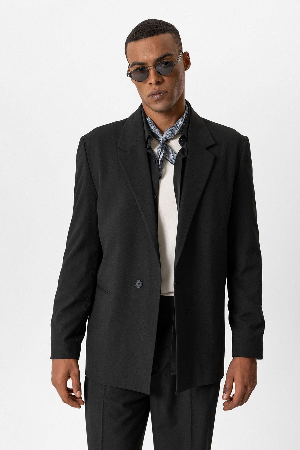Antioch Tek Düğme Relaxed Erkek Blazer Ceket