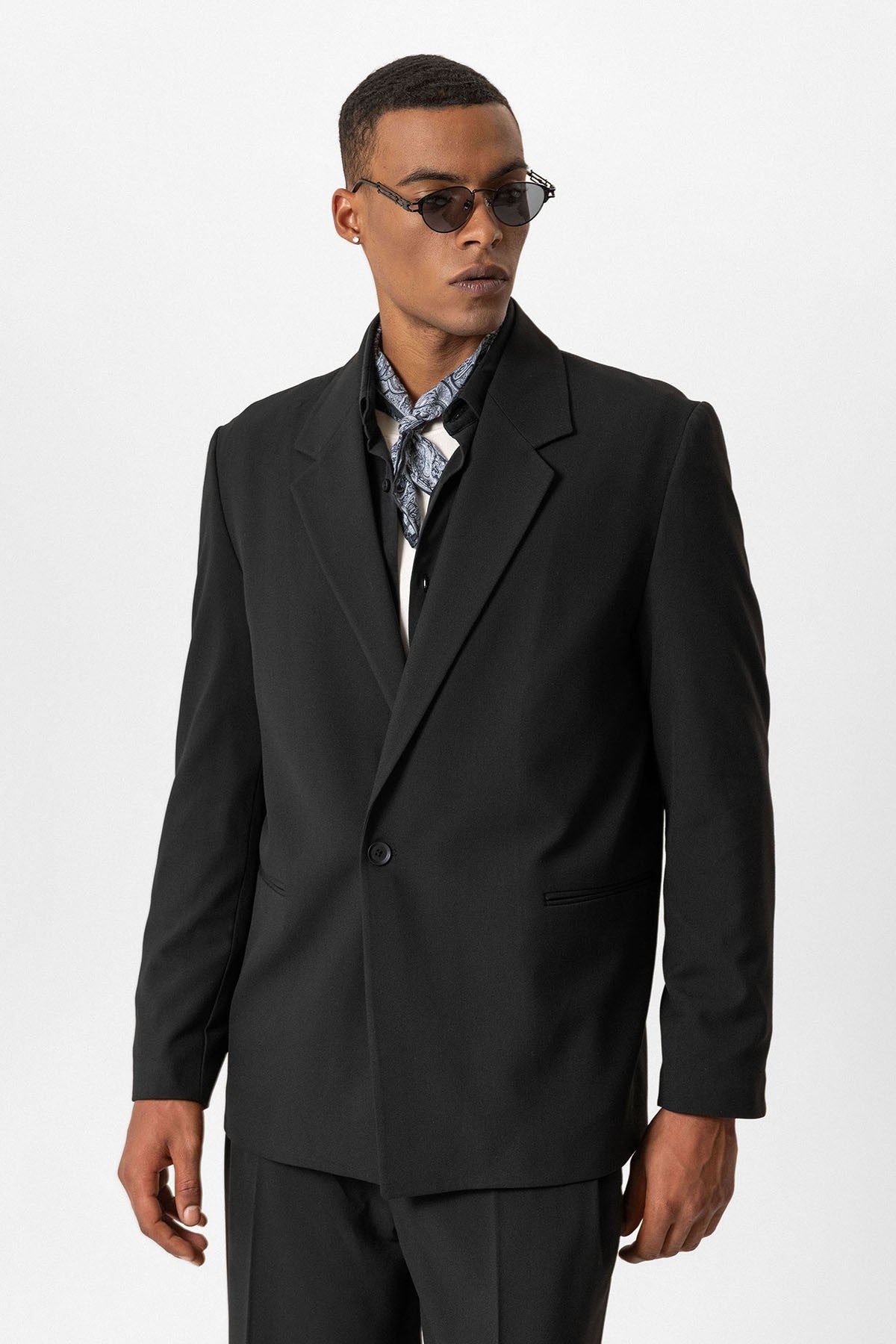 Antioch Tek Düğme Relaxed Erkek Blazer Ceket