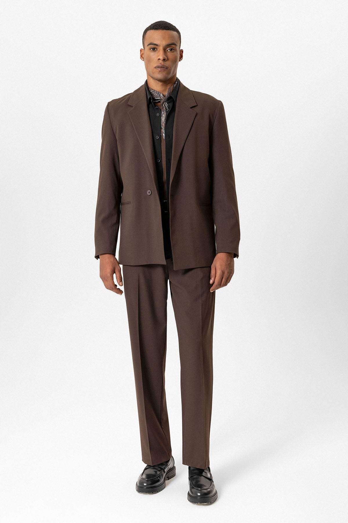 Antioch Tek Düğme Relaxed Erkek Blazer Ceket