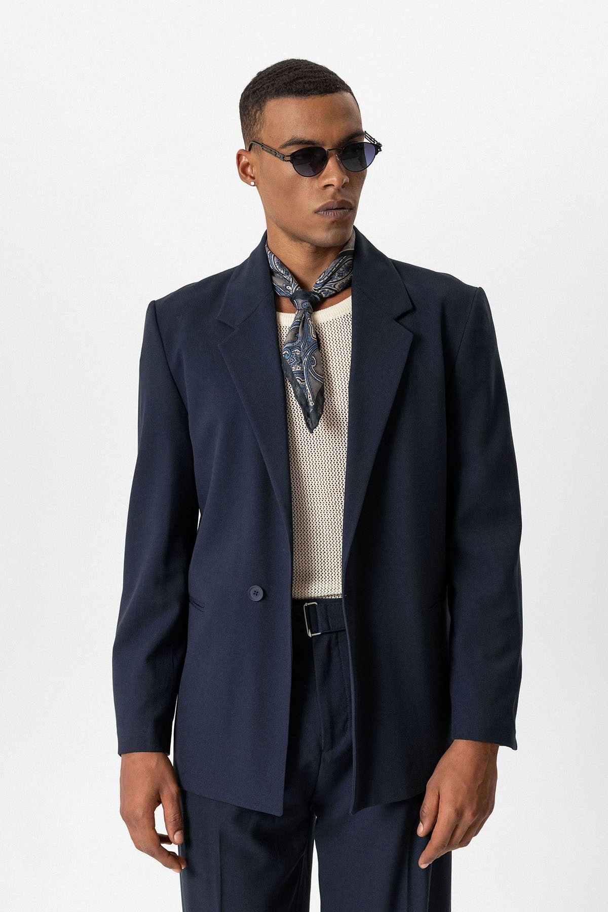 Antioch Tek Düğme Relaxed Erkek Blazer Ceket