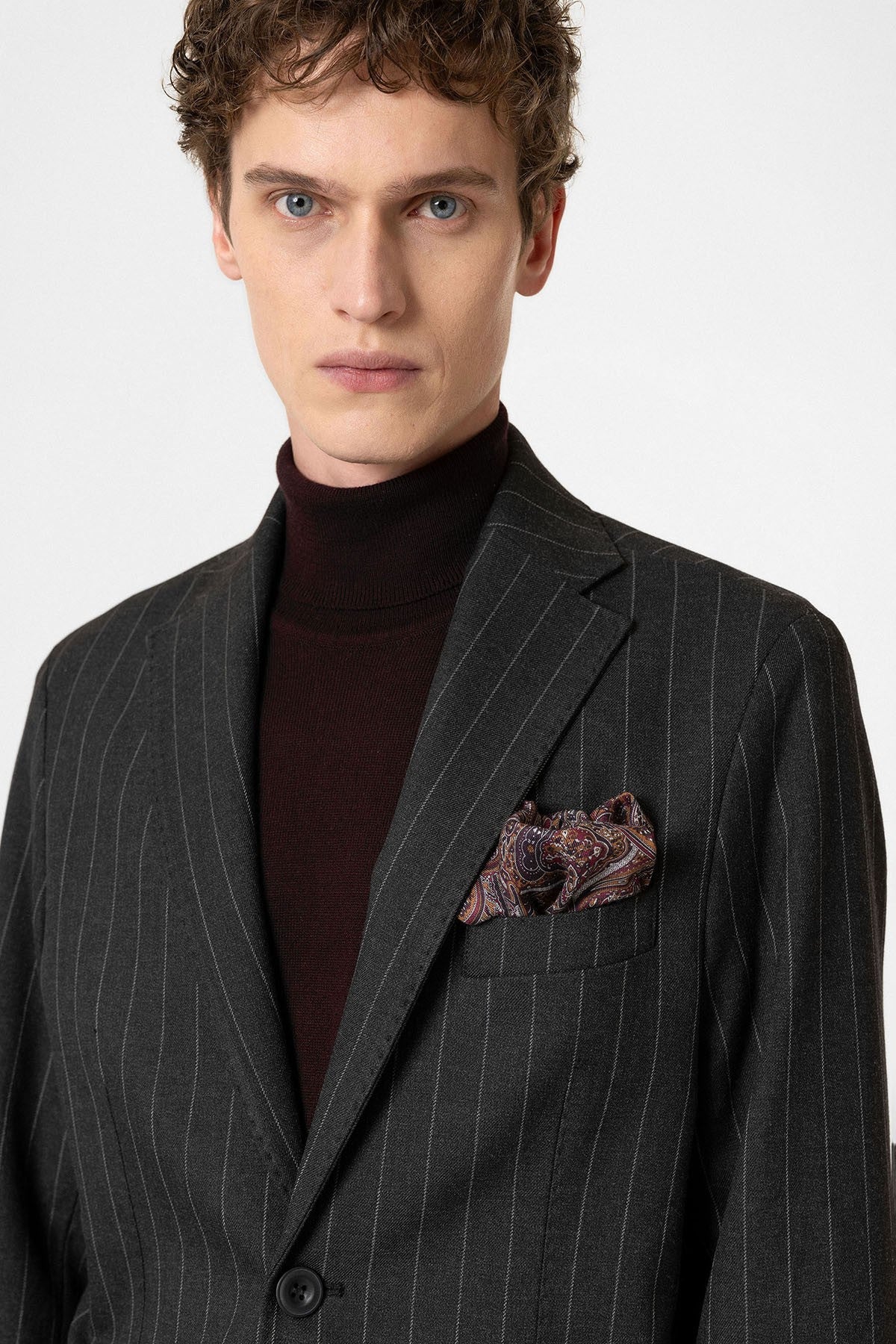 Antioch Slim Fit Çizgili Erkek Blazer Ceket