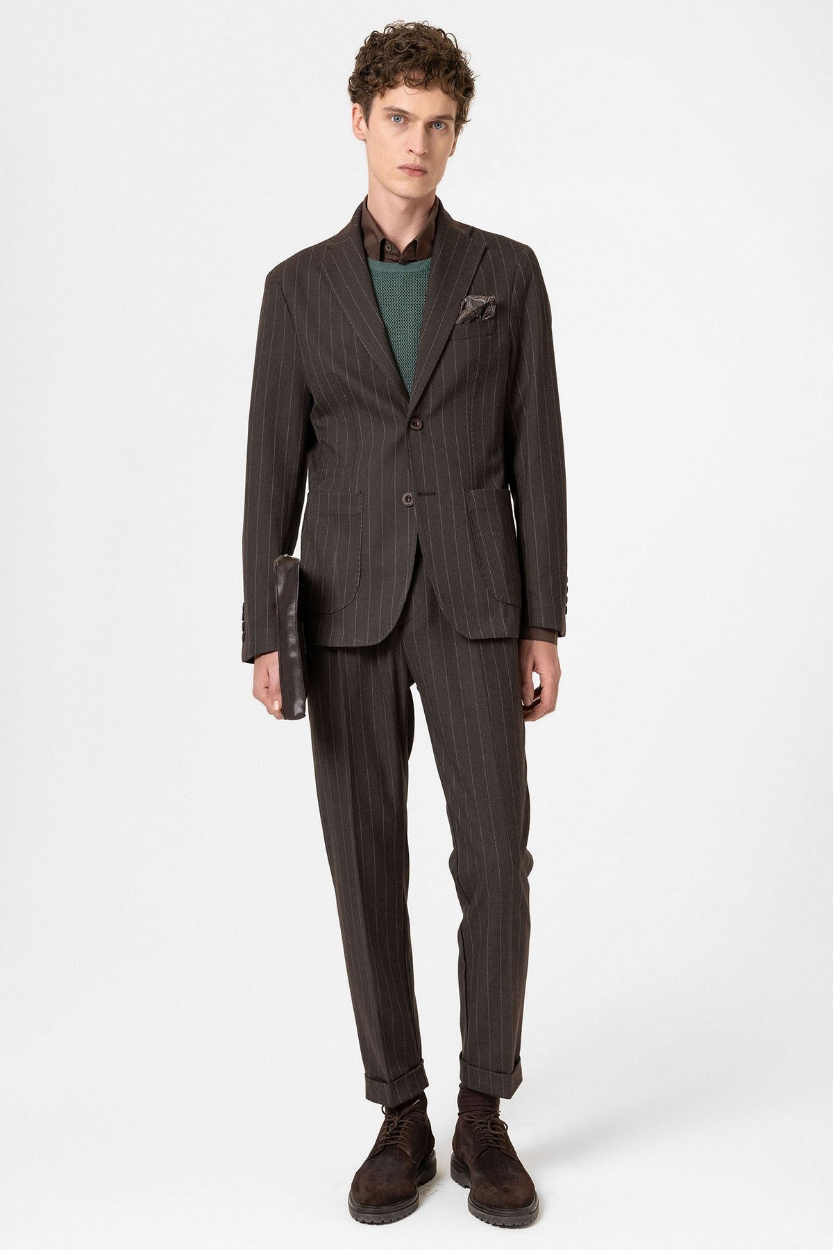 Antioch Slim Fit Çizgili Erkek Blazer Ceket