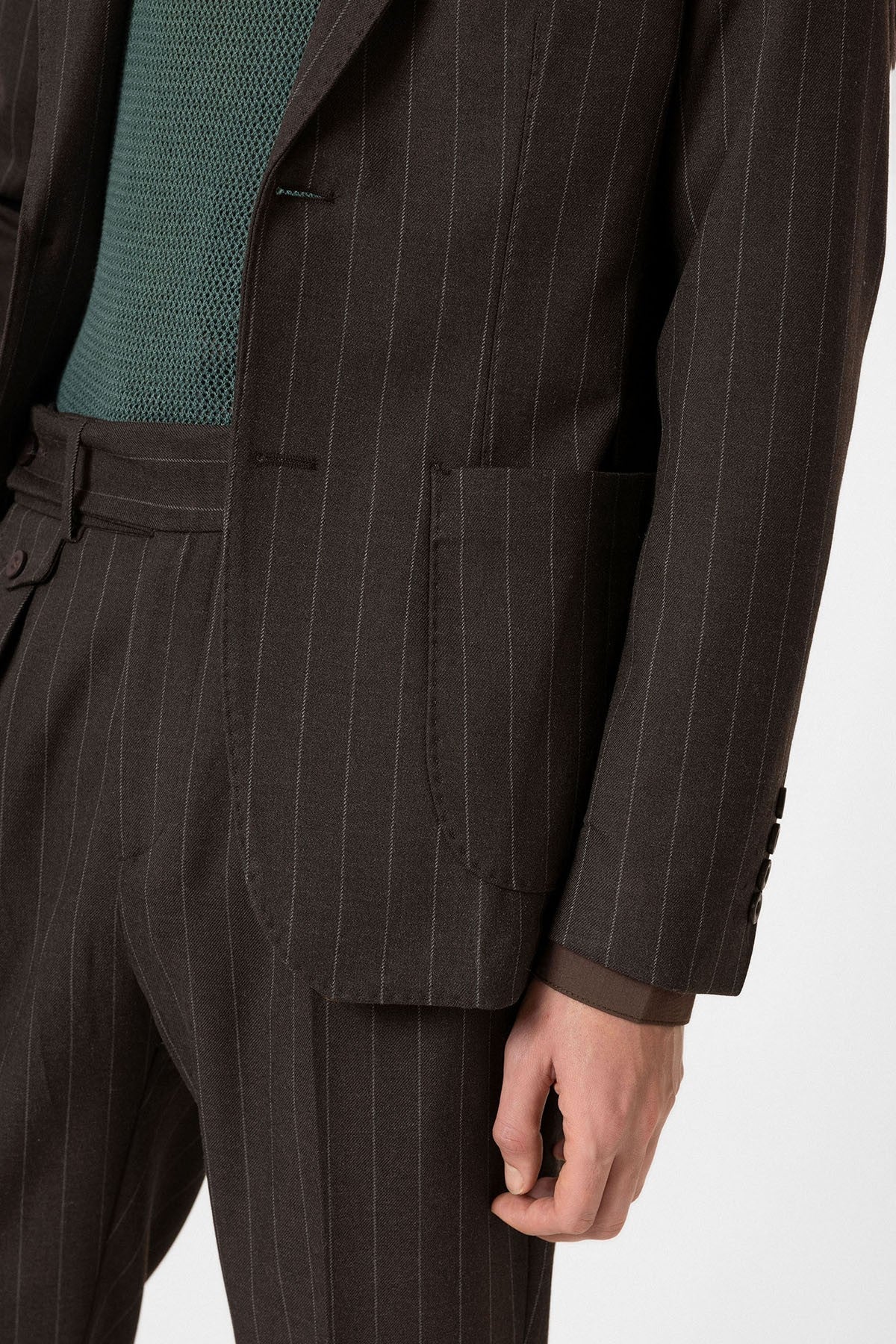 Antioch Slim Fit Çizgili Erkek Blazer Ceket
