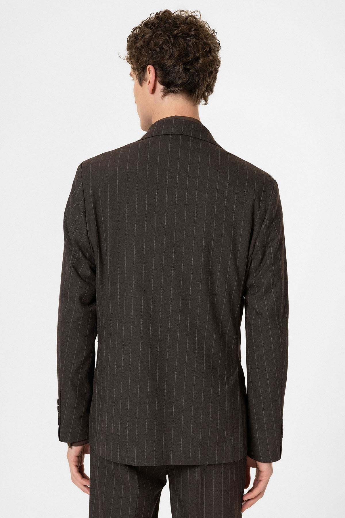 Antioch Slim Fit Çizgili Erkek Blazer Ceket