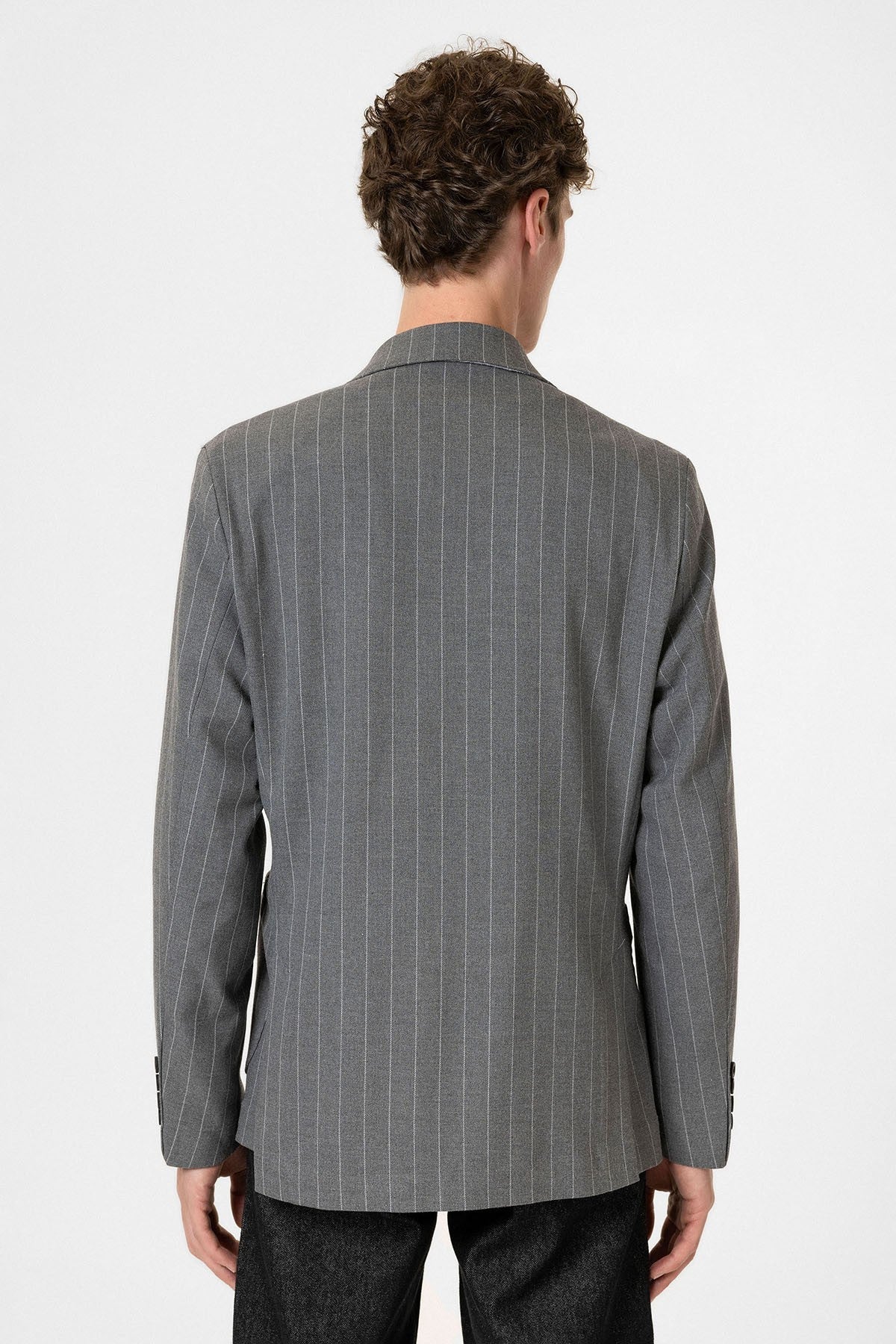 Antioch Slim Fit Çizgili Erkek Blazer Ceket