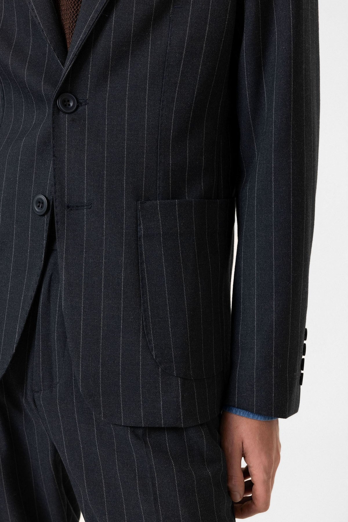 Antioch Slim Fit Çizgili Erkek Blazer Ceket