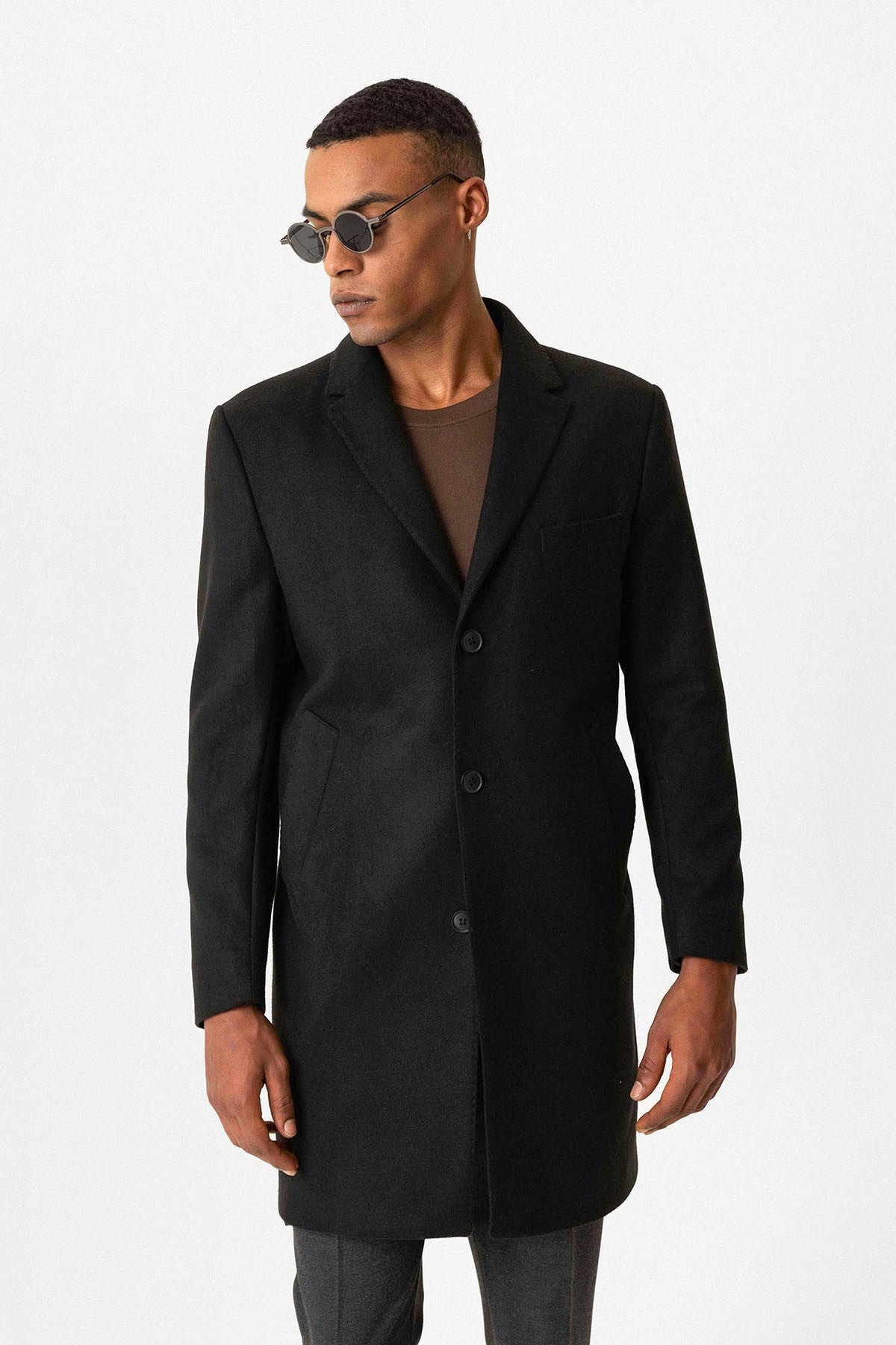 Antioch Slim Fit Ceket Yaka Erkek Kaban