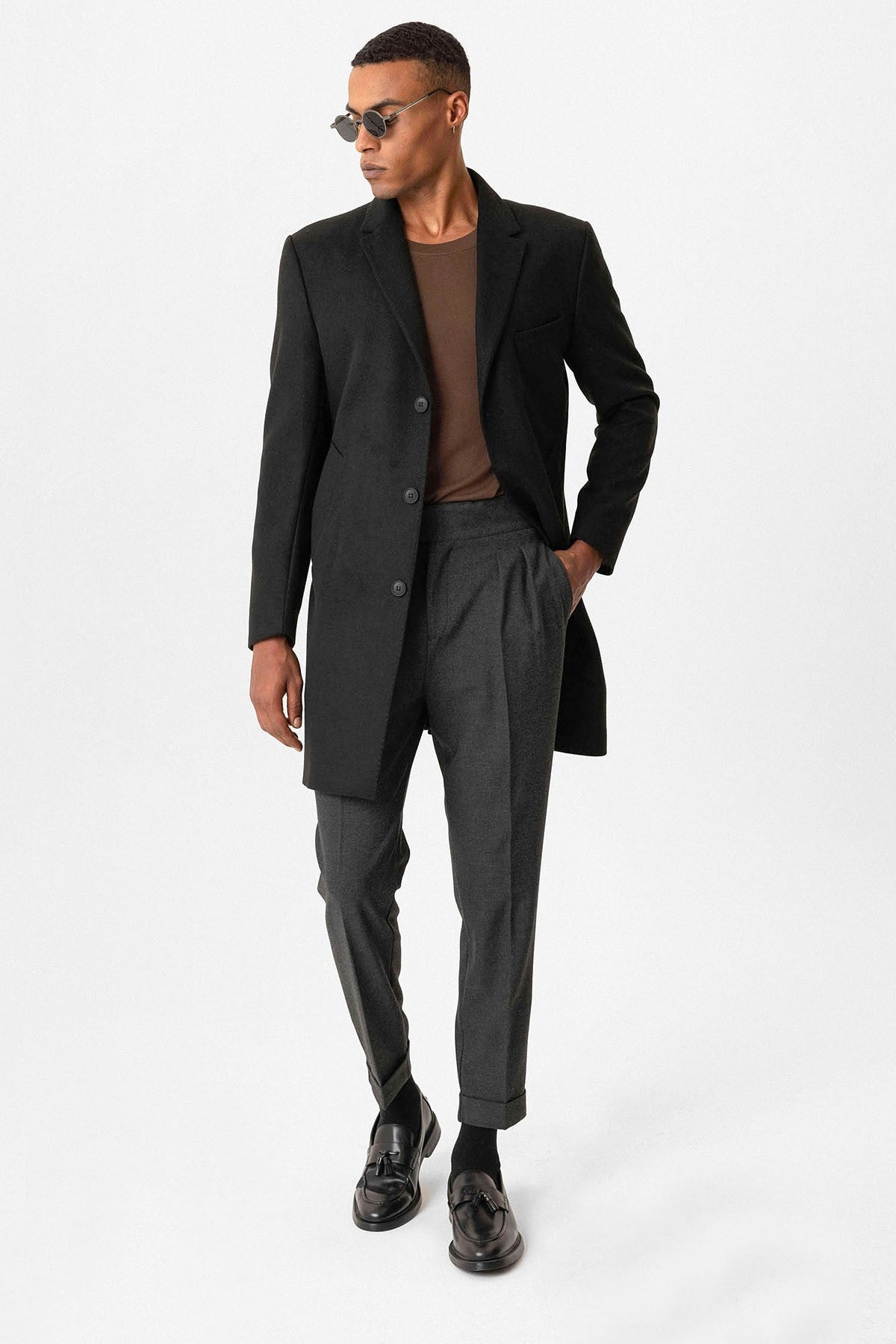 Antioch Slim Fit Ceket Yaka Erkek Kaban