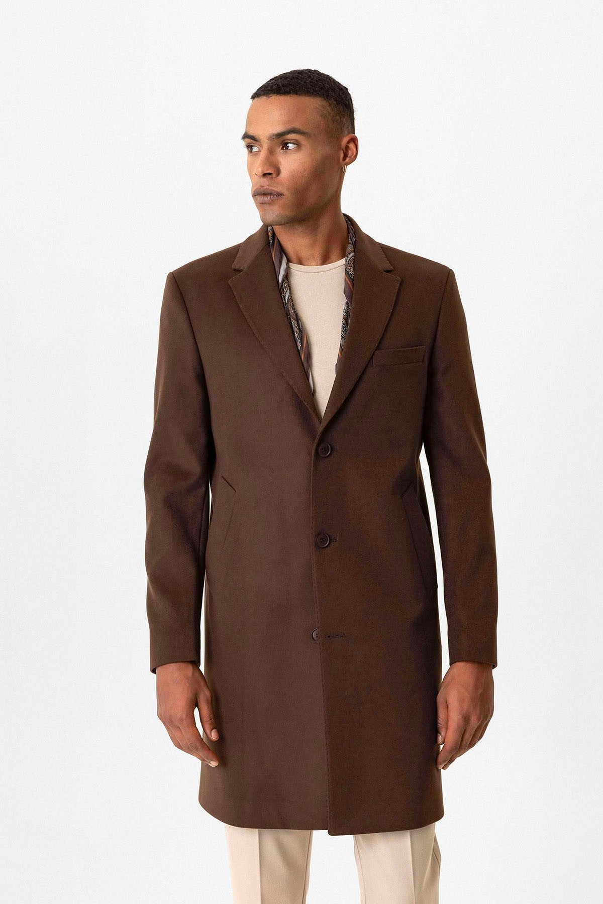 Antioch Slim Fit Ceket Yaka Erkek Kaban