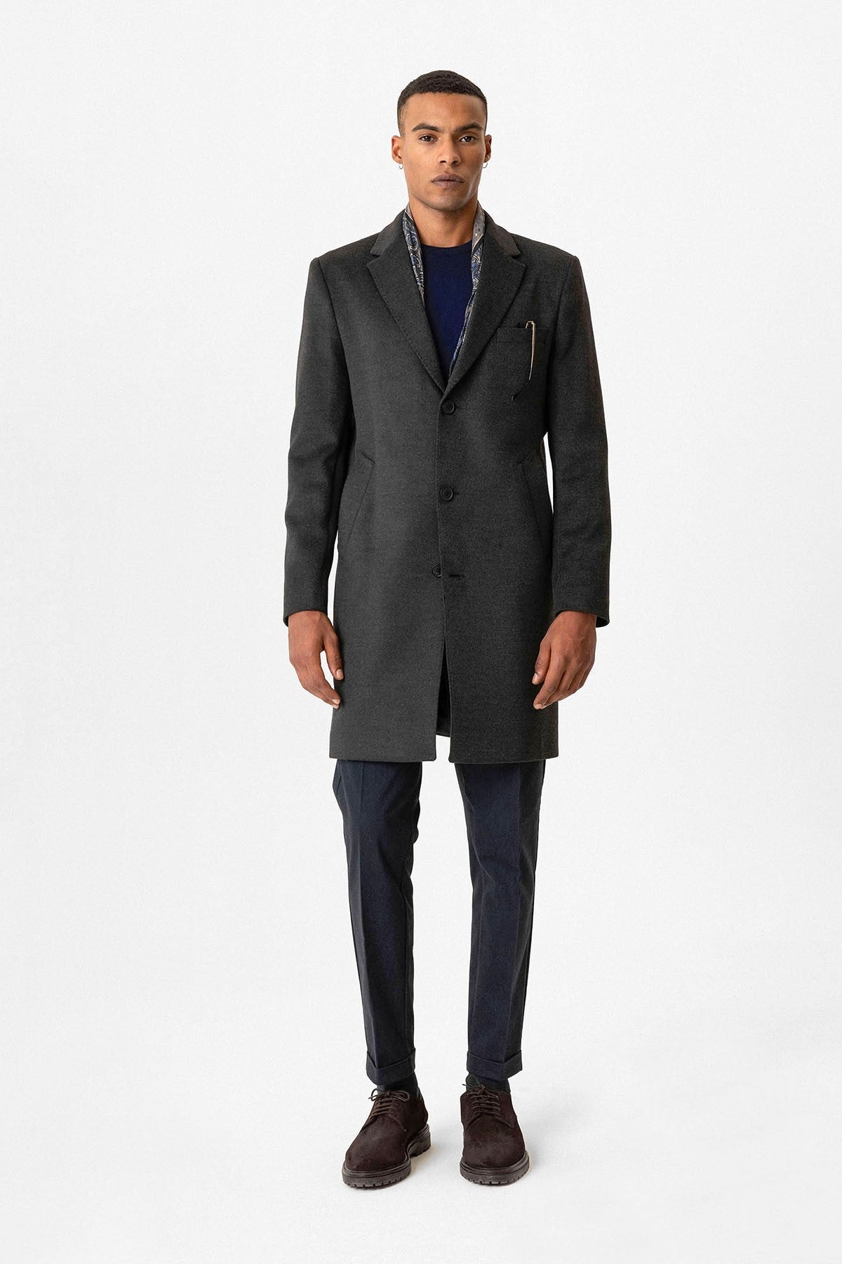 Antioch Slim Fit Ceket Yaka Erkek Kaban