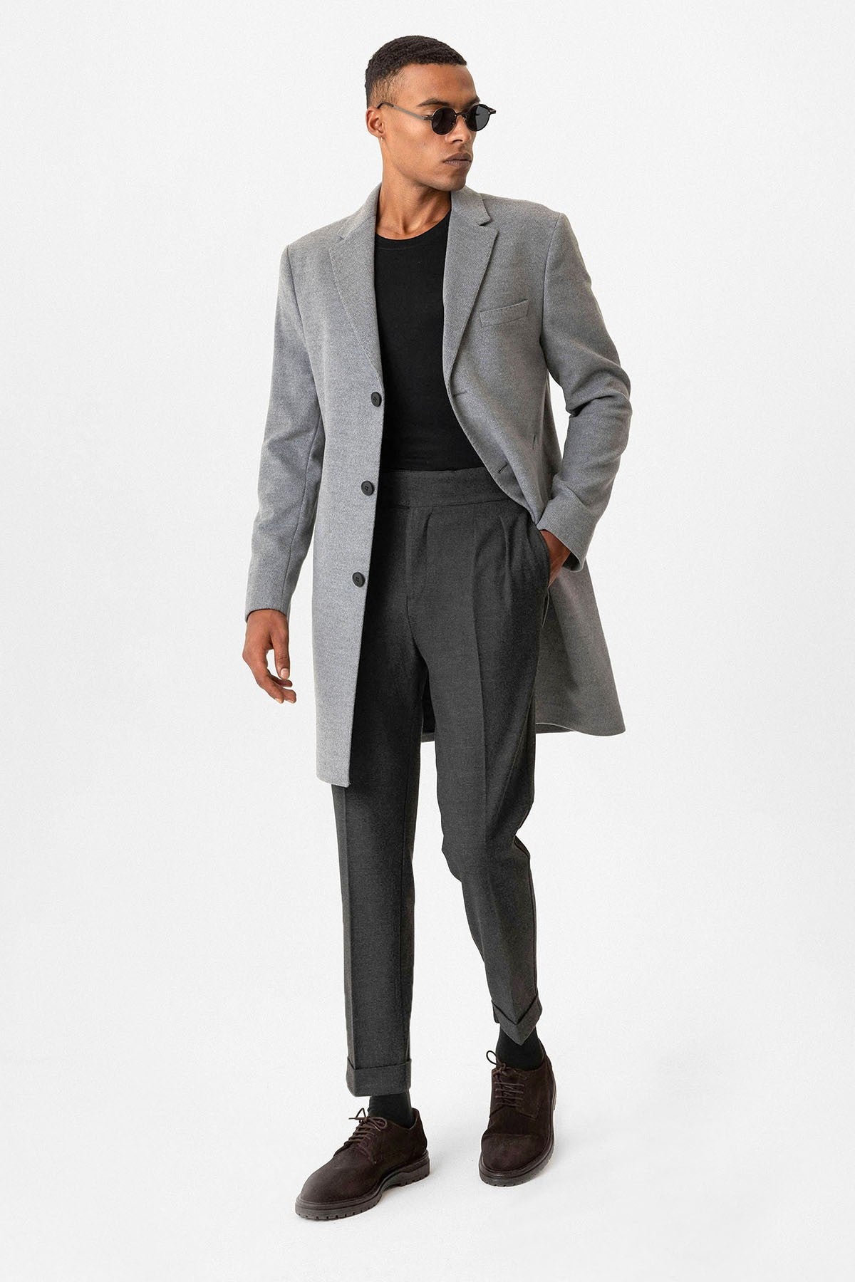 Antioch Slim Fit Ceket Yaka Erkek Kaban