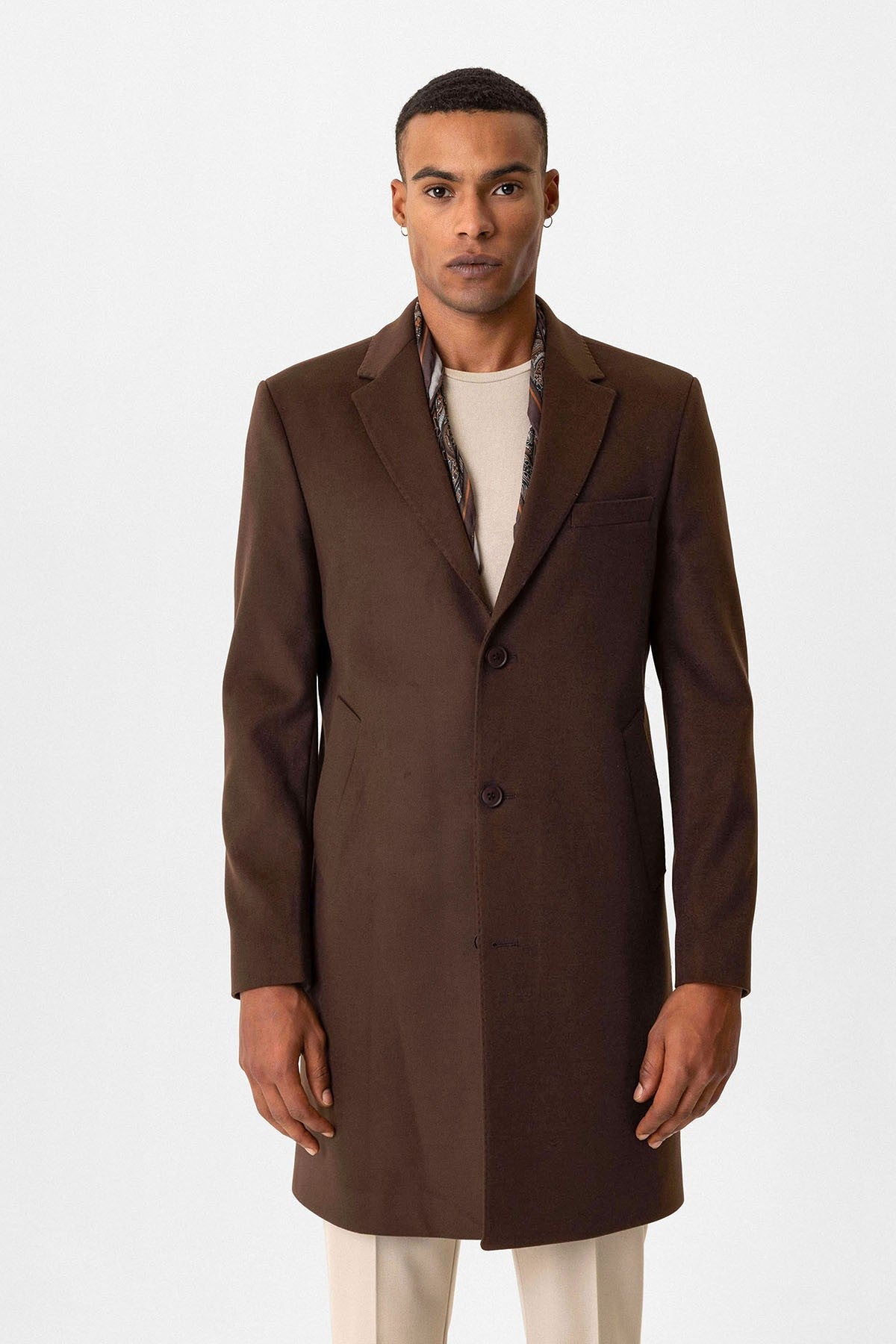 Antioch Slim Fit Ceket Yaka Erkek Kaban