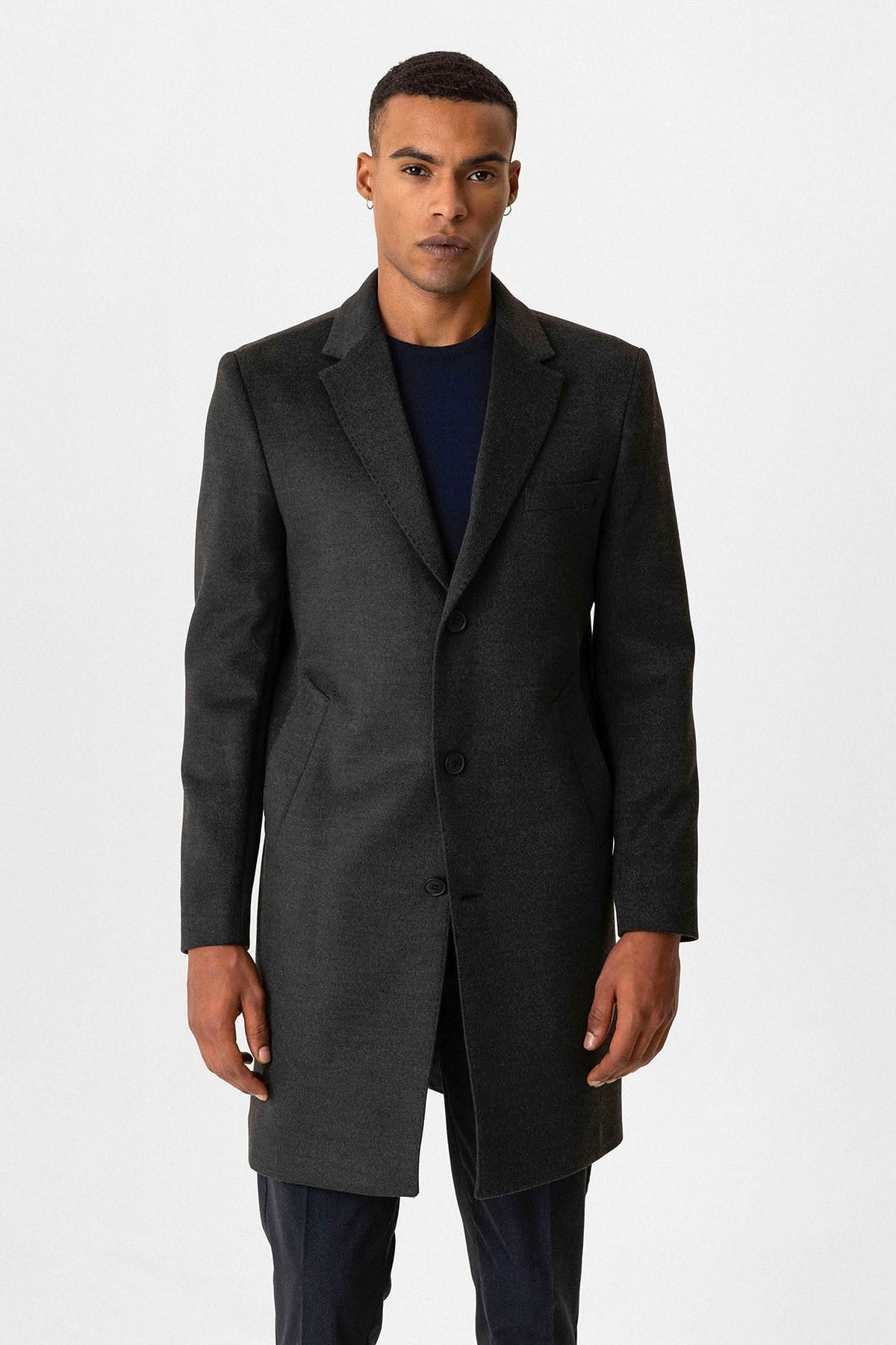 Antioch Slim Fit Ceket Yaka Erkek Kaban