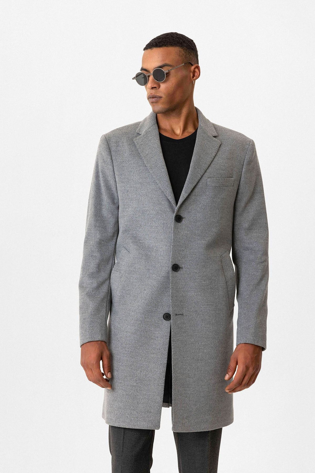 Antioch Slim Fit Ceket Yaka Erkek Kaban