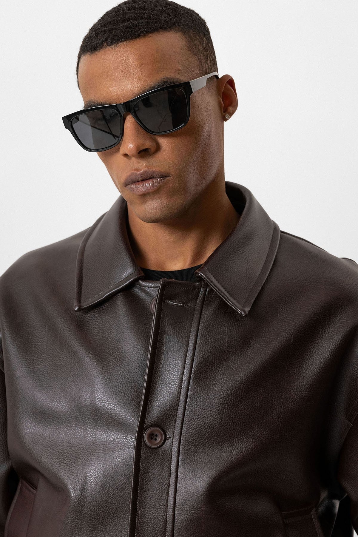 Antioch Oversize Suni Deri Erkek Mont