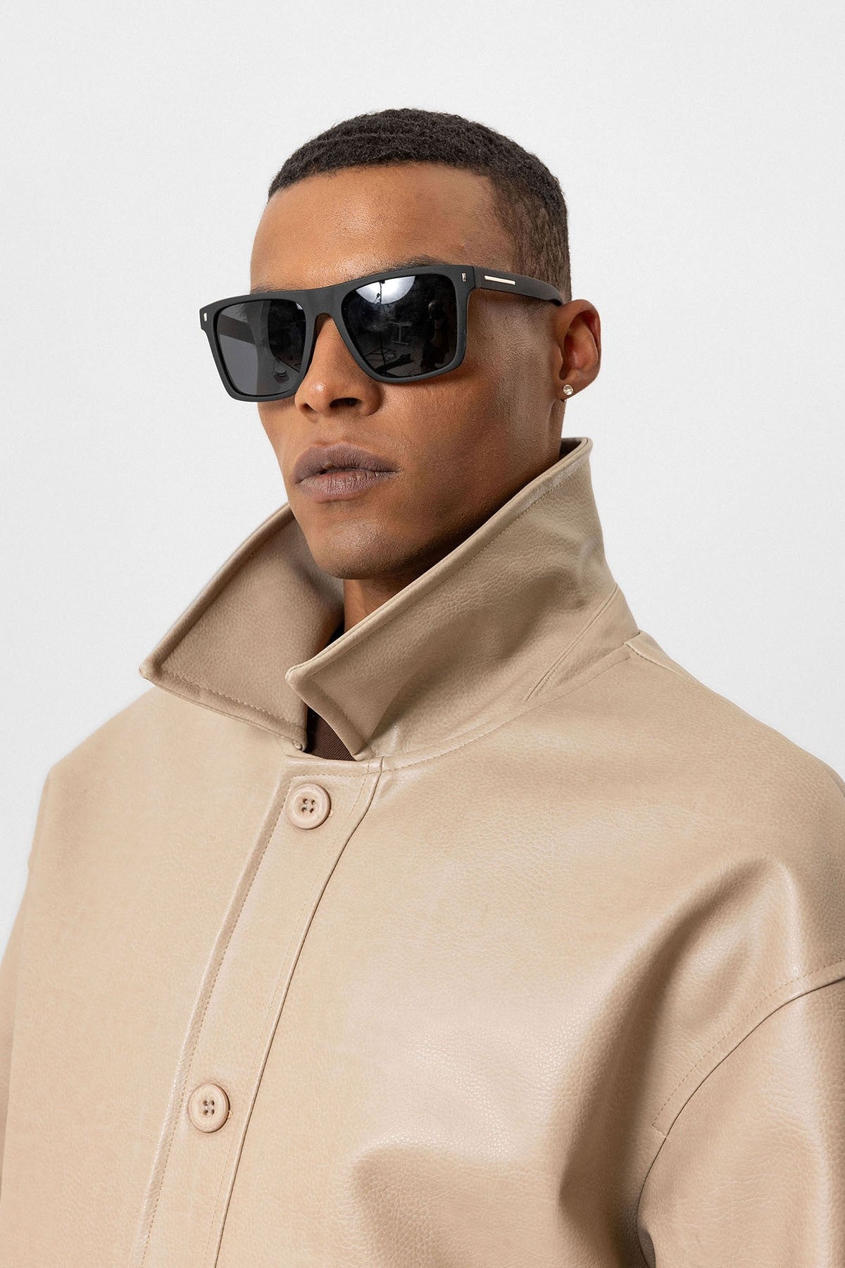 Antioch Oversize Suni Deri Erkek Mont